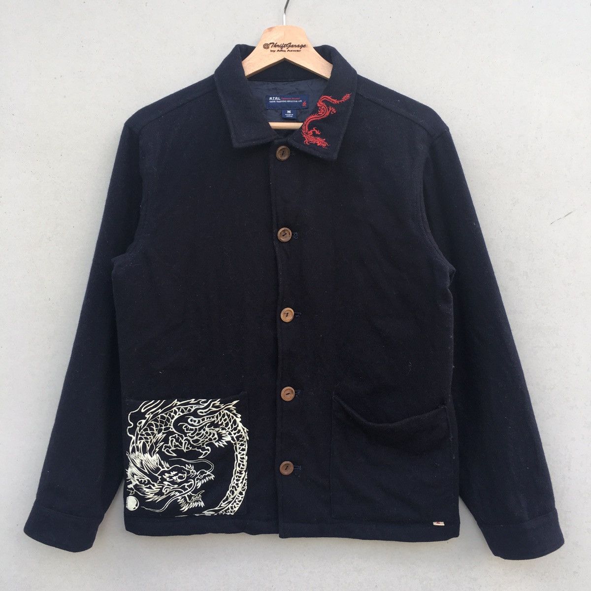 Japanese Brand × Vintage Vintage N.T.R.L Japanese Ancient Dragon Design Jacket Size US M / EU 48-50 / 2 - 1 Thumbnail