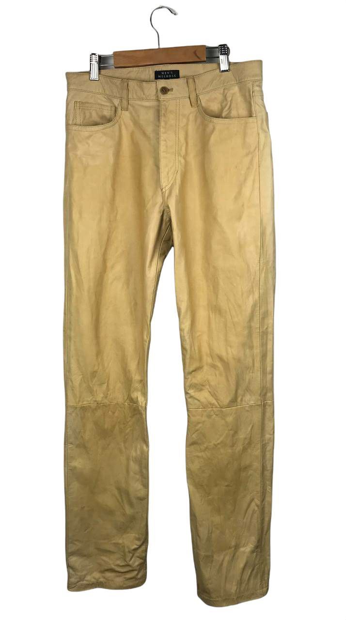 Japanese Brand Vtg Men's Melrose Cowhide Leather Pant Size US 31 - 1 Thumbnail