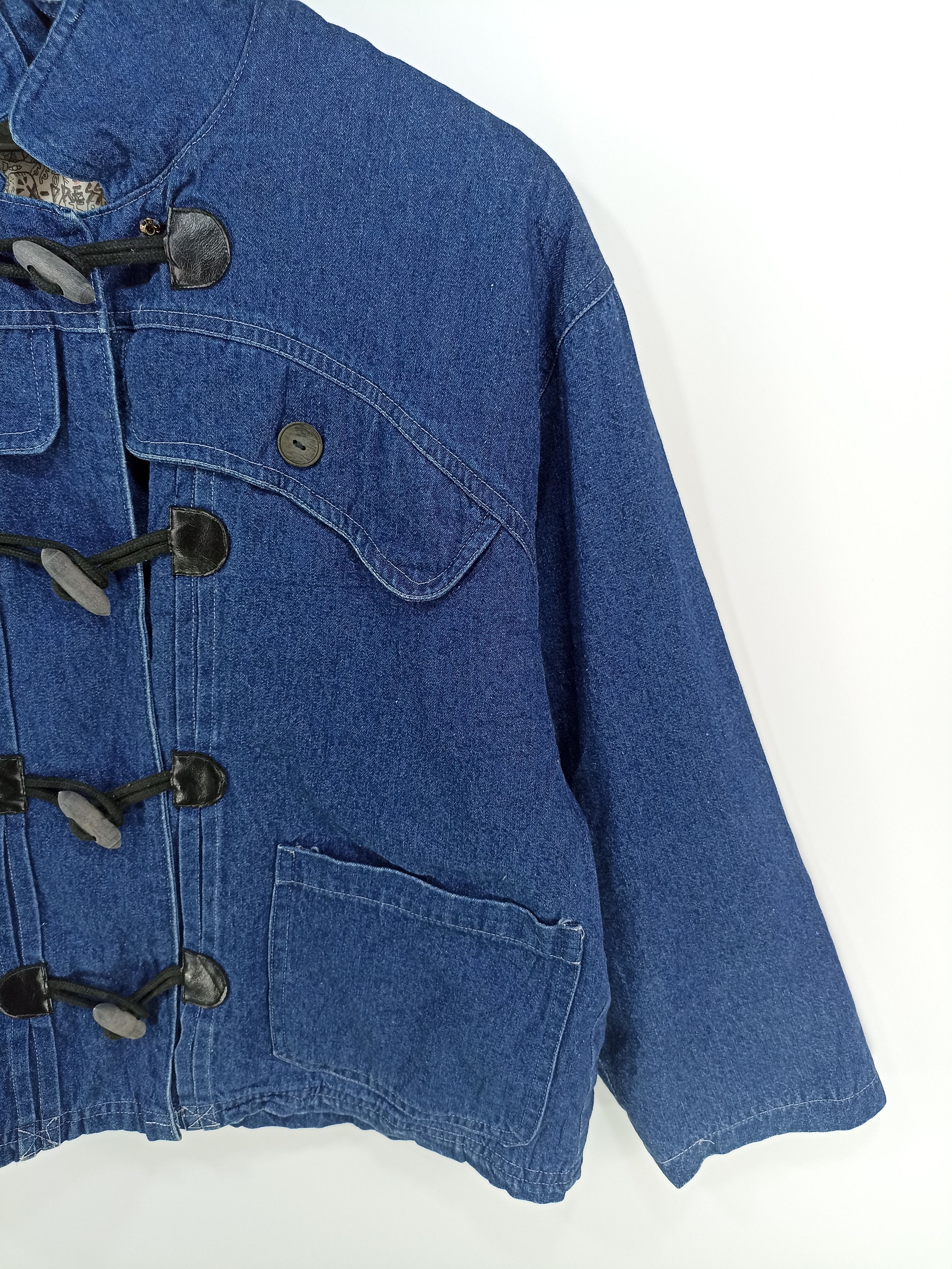 Indigo × Japanese Brand × Vintage Vintage X-Press Indigo Sherpa Denim Jacket Size US S / EU 44-46 / 1 - 2 Thumbnail