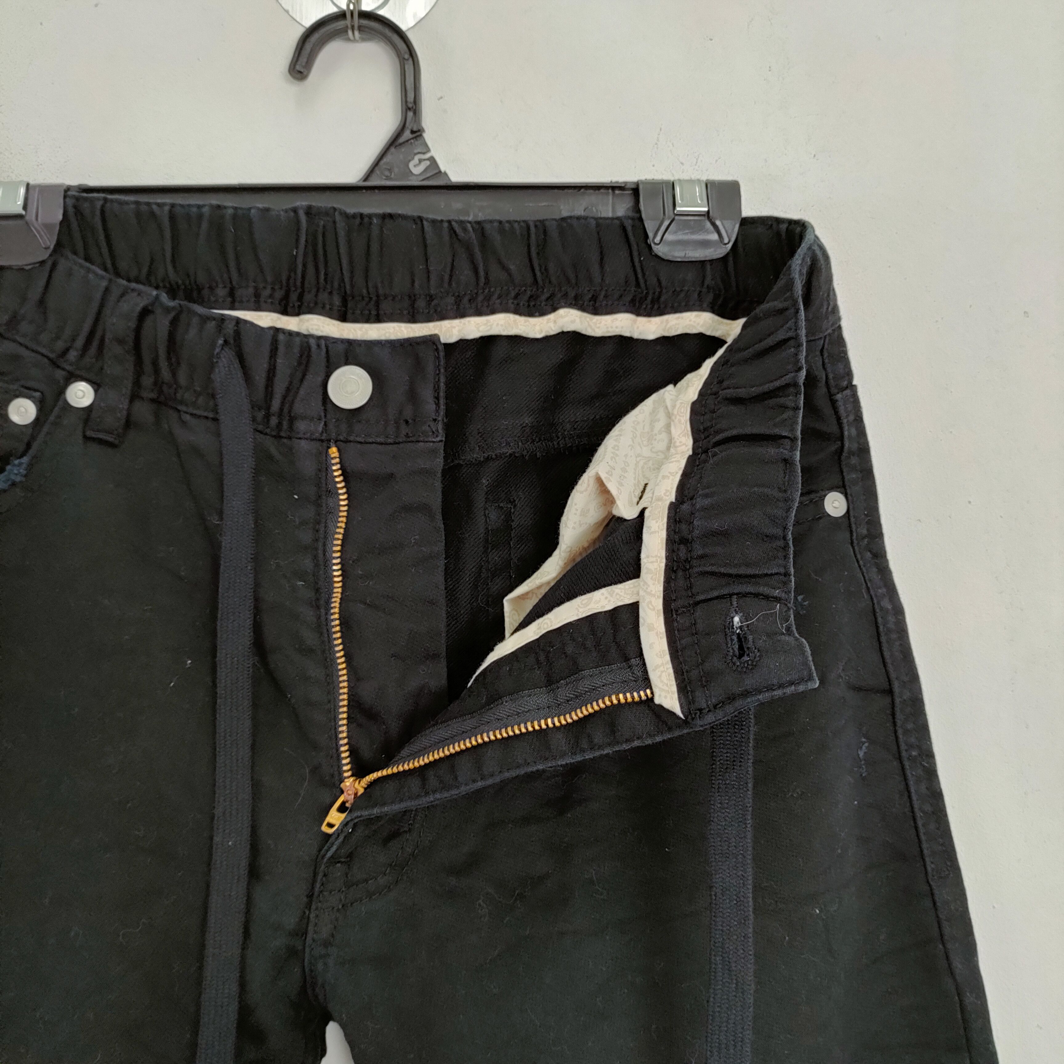 Japanese Brand OBLEKT PATCHWORK BLACK PANTS SKINNY STYLE Size US 28 / EU 44 - 6 Thumbnail
