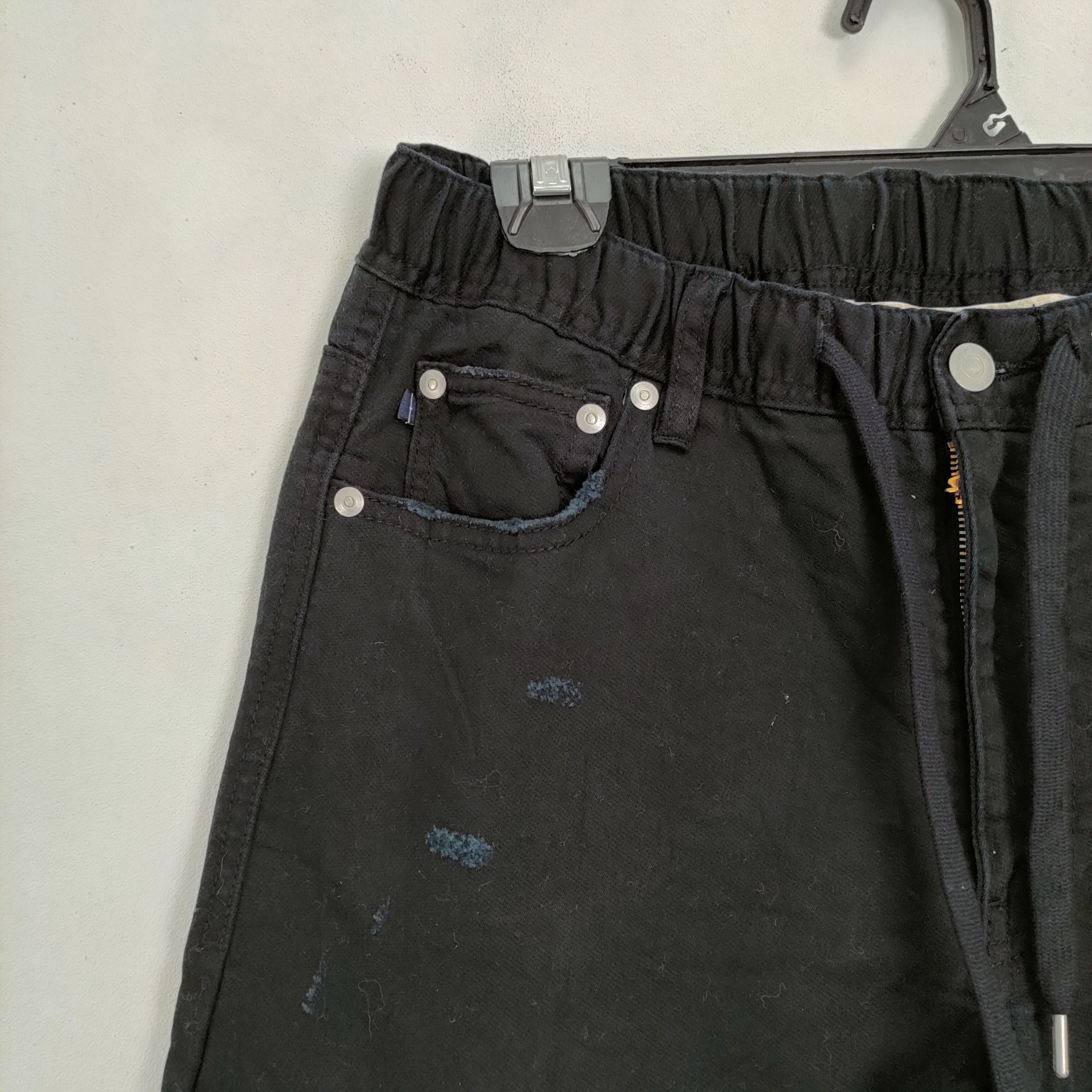 Japanese Brand OBLEKT PATCHWORK BLACK PANTS SKINNY STYLE Size US 28 / EU 44 - 7 Thumbnail