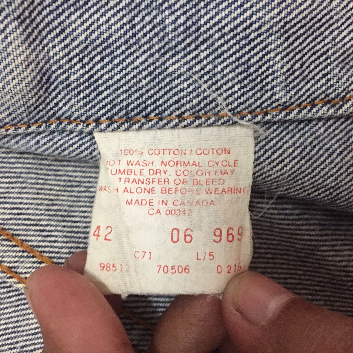 Levi's Levis 70506 Trucker Denim Jacket Small e Made in Canada Size US M / EU 48-50 / 2 - 20 Thumbnail