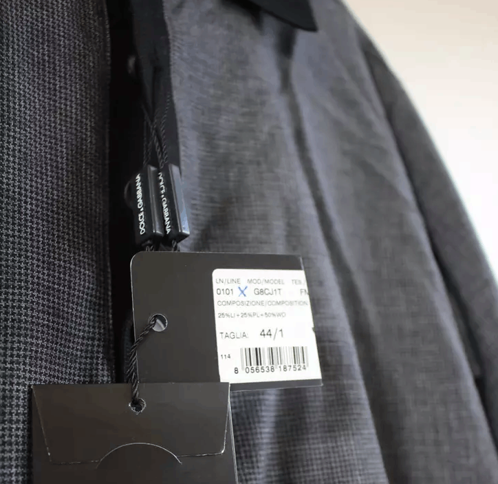 Dolce & Gabbana Oversized Wool Black & Grey Polo Size US M / EU 48-50 / 2 - 3 Thumbnail
