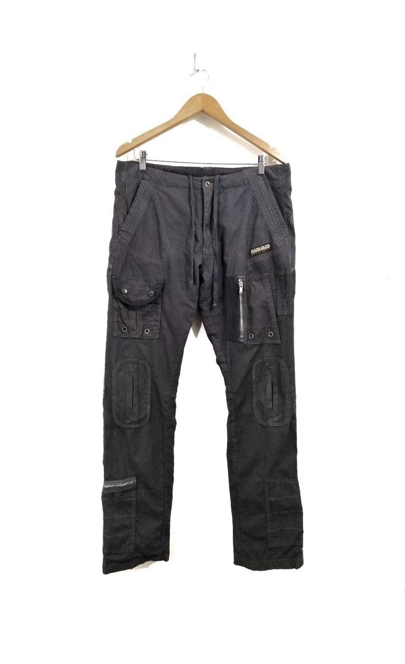 image of Napapijri Geographic Tactical Pants Multipocket Logo Design in Grey, Men's (Size 34)