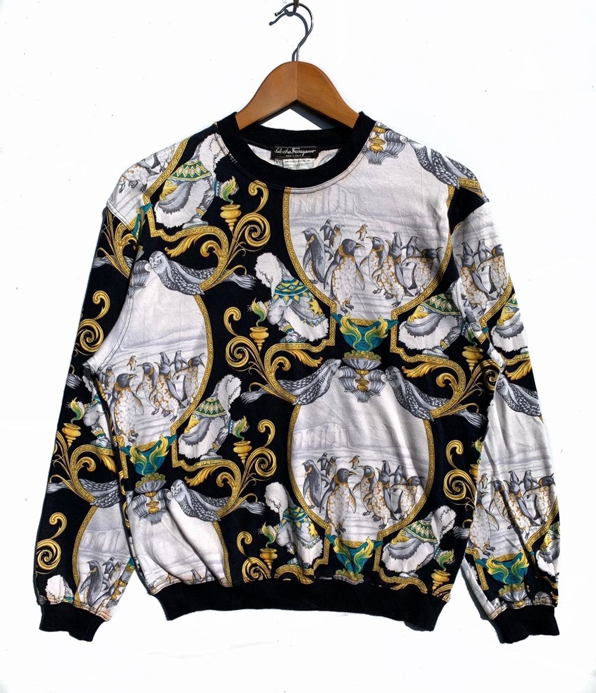 Salvatore Ferragamo Salvatore Ferragamo Animal Kingdom All Over Print Sweatshirt Size US S / EU 44-46 / 1 - 2 Thumbnail