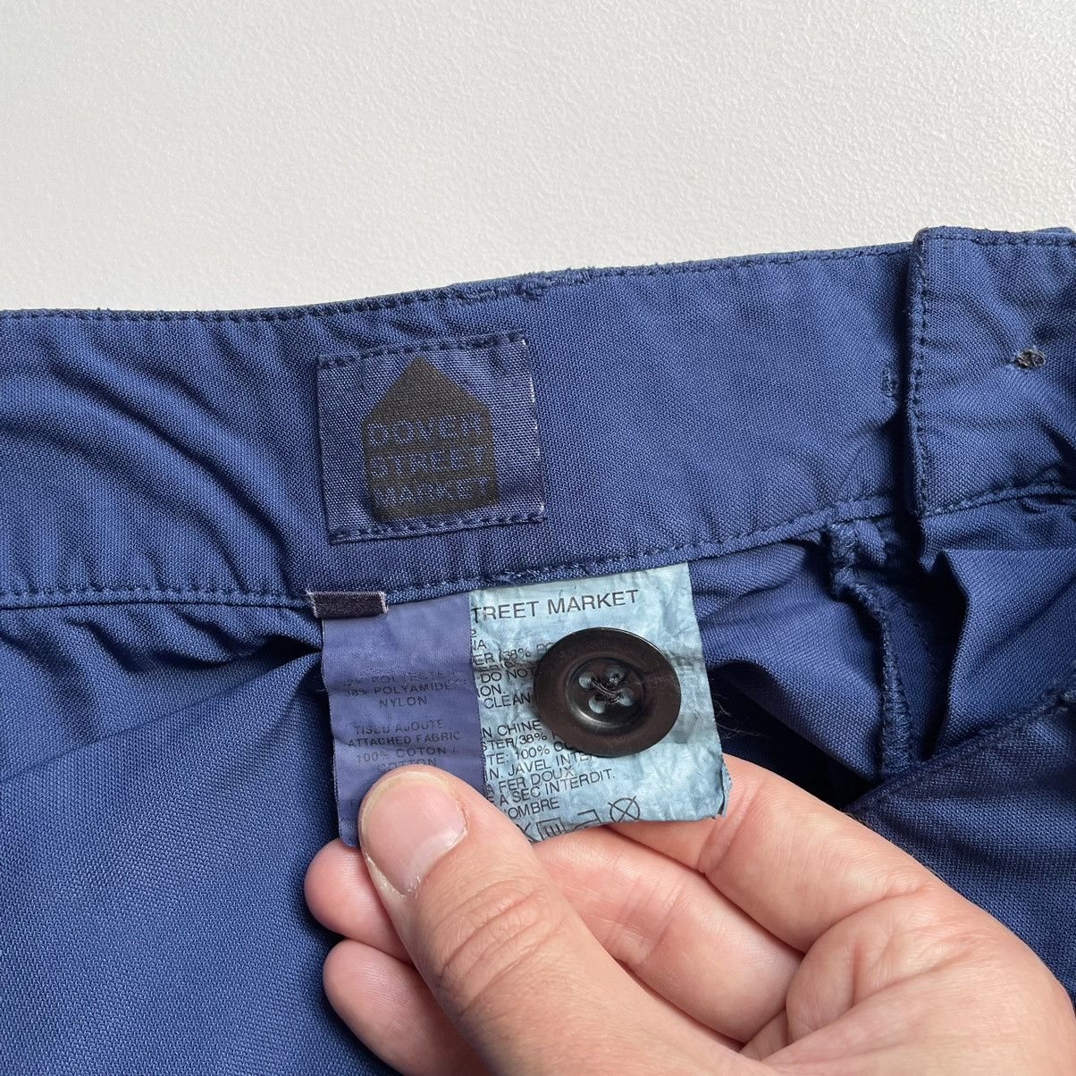 Comme des Garcons × Dover Street Market Dark Blue Nylon Utility Shorts Size US 36 / EU 52 - 3 Thumbnail