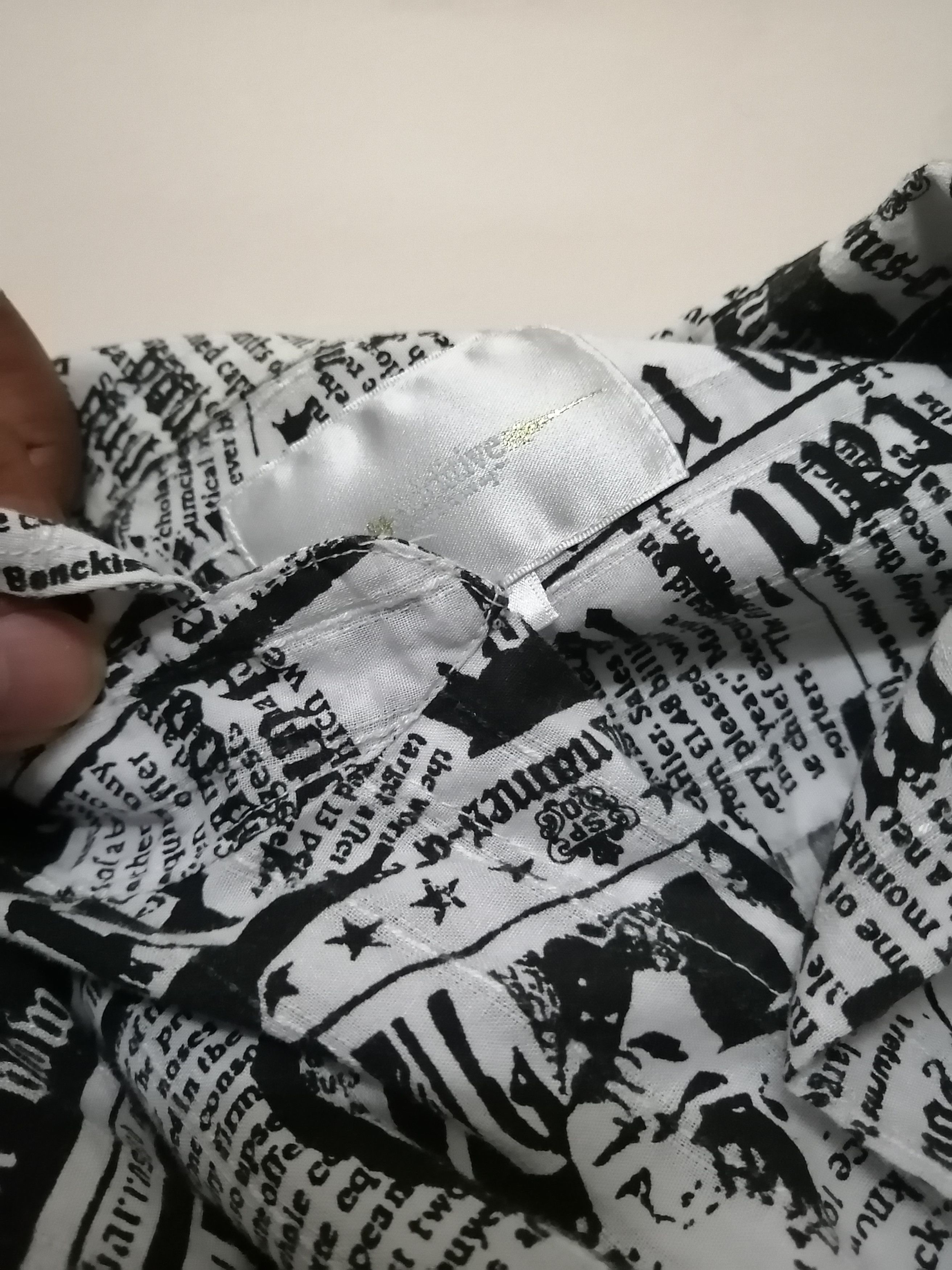 Japanese Brand Additive Japan Paper Style Overprint Shirt - Size L Size US L / EU 52-54 / 3 - 3 Thumbnail