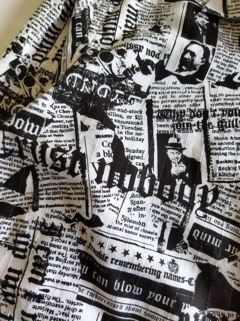 Japanese Brand Additive Japan Paper Style Overprint Shirt - Size L Size US L / EU 52-54 / 3 - 7 Thumbnail