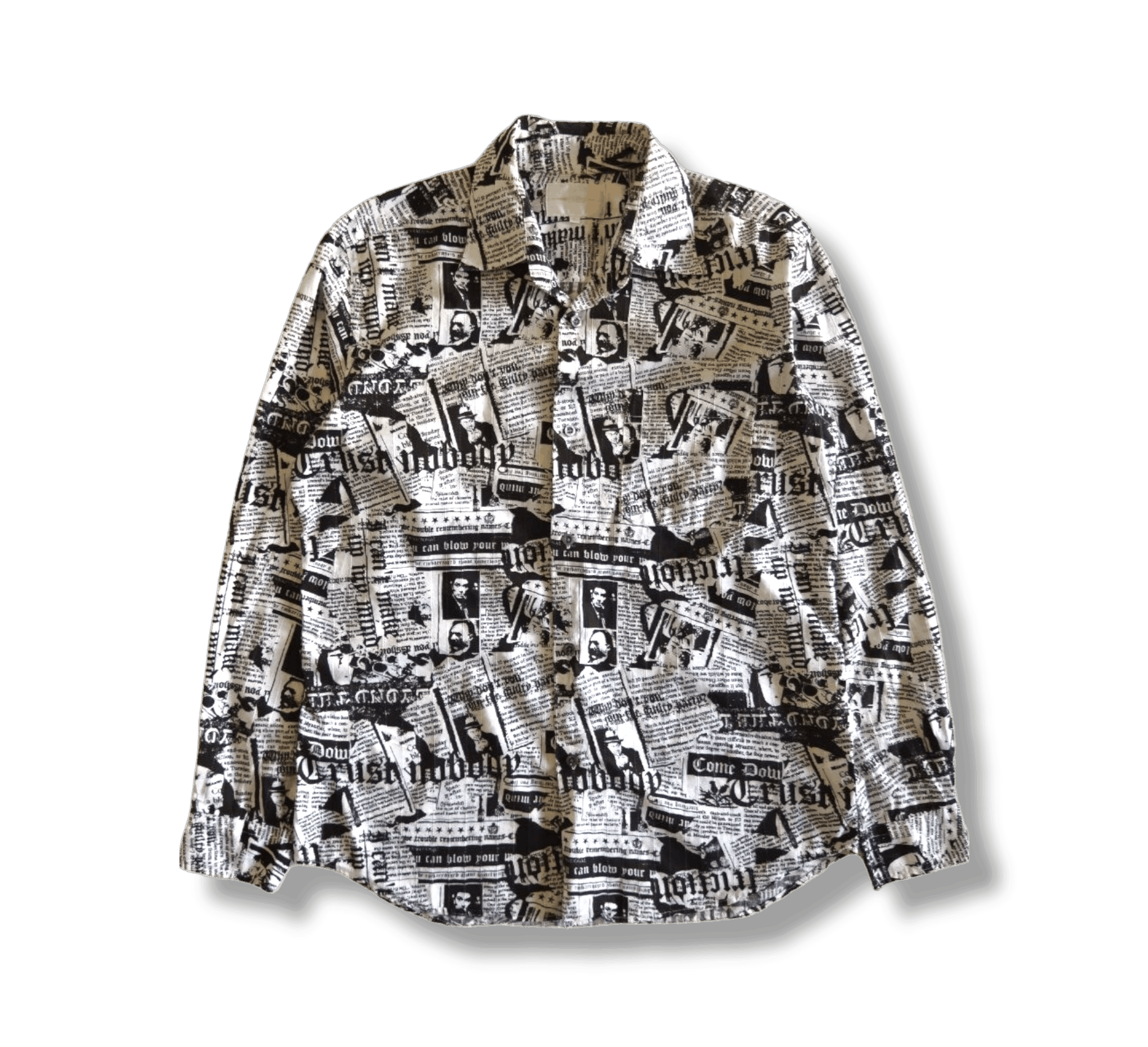 Japanese Brand Additive Japan Paper Style Overprint Shirt - Size L Size US L / EU 52-54 / 3 - 1 Thumbnail