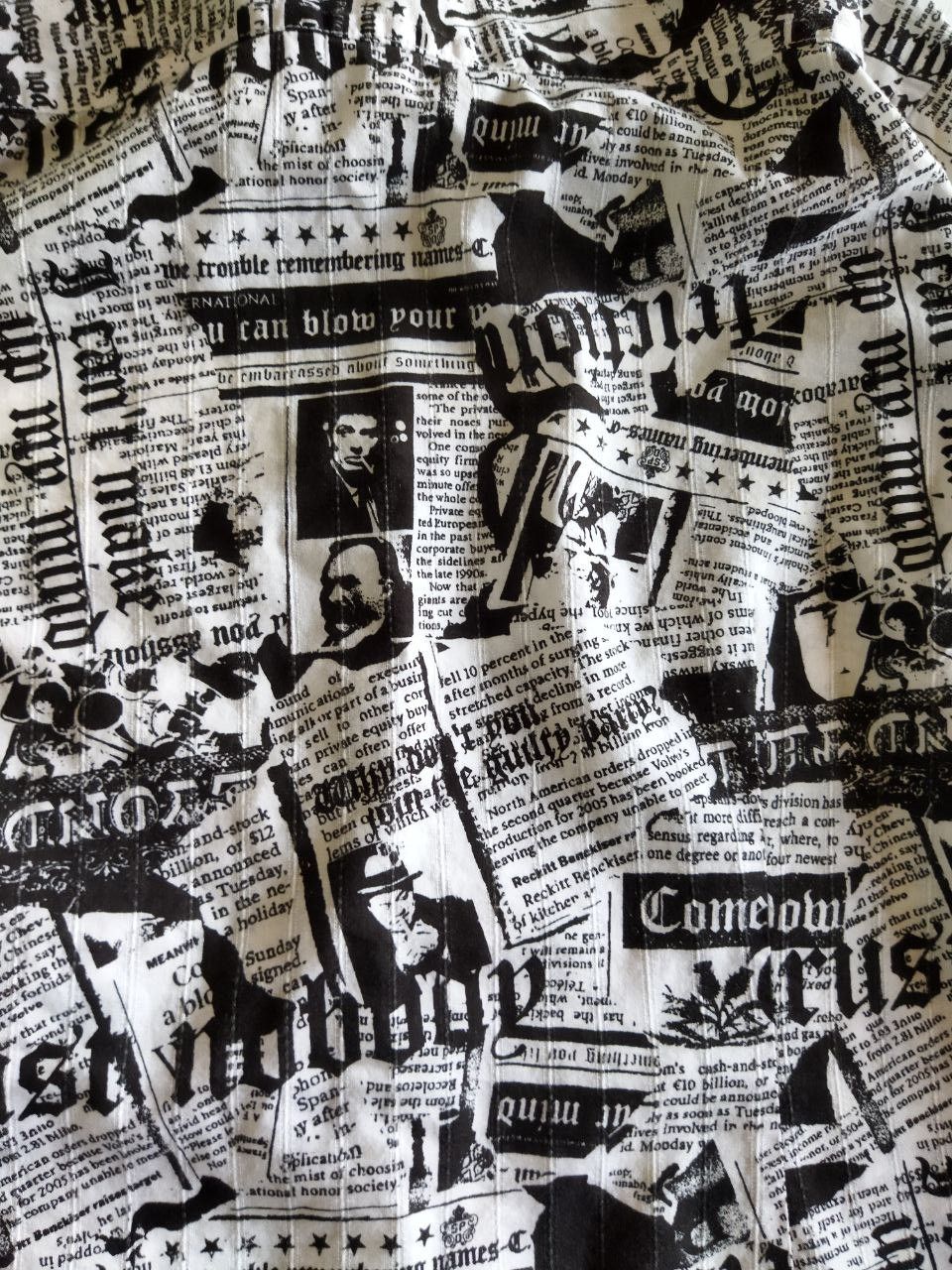 Japanese Brand Additive Japan Paper Style Overprint Shirt - Size L Size US L / EU 52-54 / 3 - 9 Thumbnail