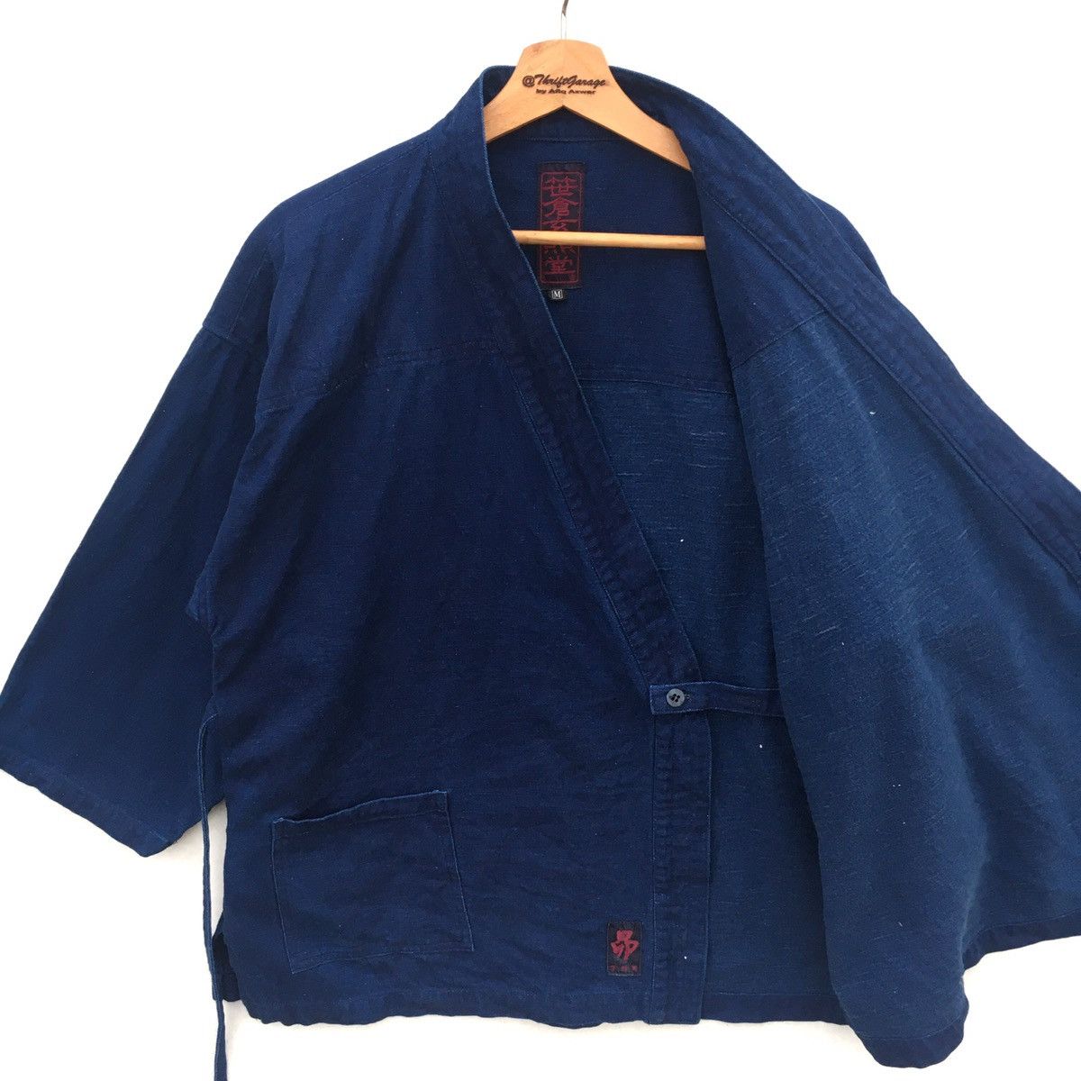 Indigo Vtg Japanese HaoriNoragi Indigo Wrap Kimono Inspired Visvim Size US L / EU 52-54 / 3 - 6 Thumbnail