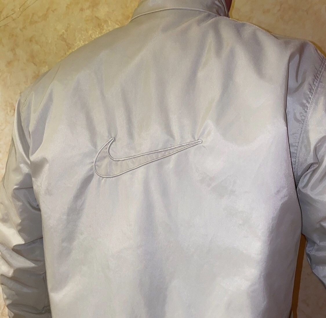 Nike Vintage 90s Nike Big Logo Spell Out Light Long Jacket Size US L / EU 52-54 / 3 - 23 Thumbnail