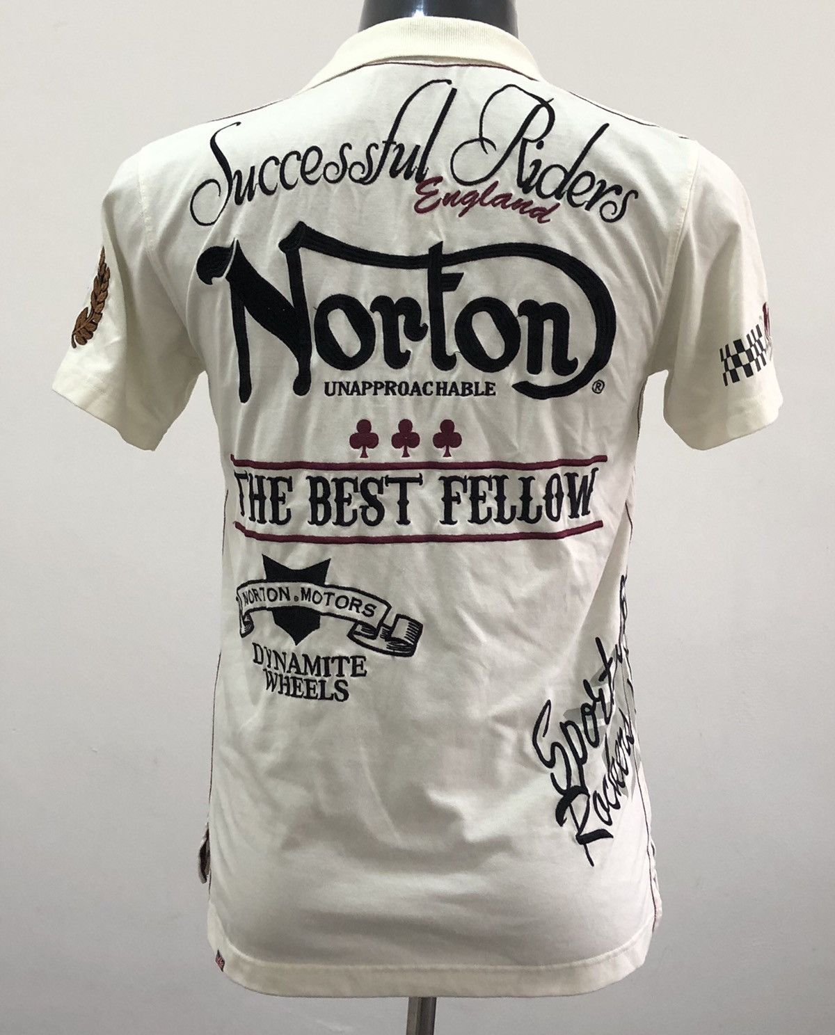 Japanese Brand Norton Spell Out Embroidered Logo T shirt Size US L / EU 52-54 / 3 - 3 Thumbnail