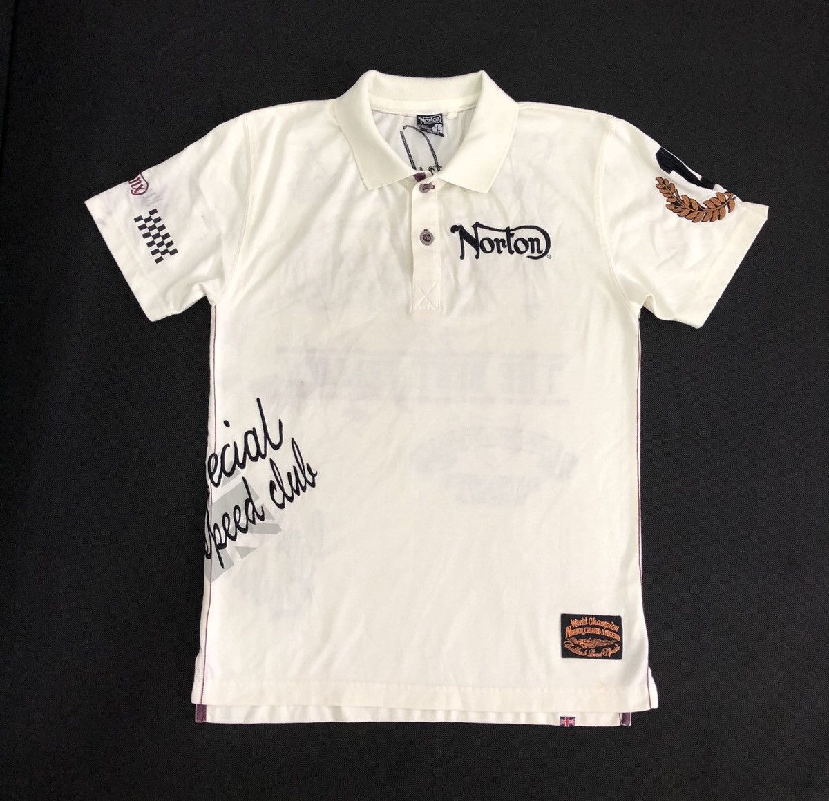 Japanese Brand Norton Spell Out Embroidered Logo T shirt Size US L / EU 52-54 / 3 - 2 Thumbnail