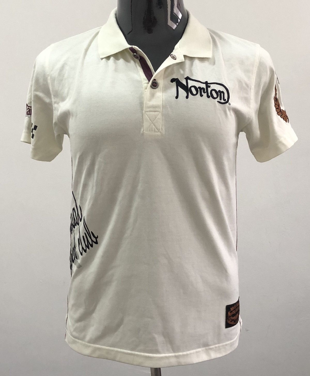 Japanese Brand Norton Spell Out Embroidered Logo T shirt Size US L / EU 52-54 / 3 - 4 Thumbnail