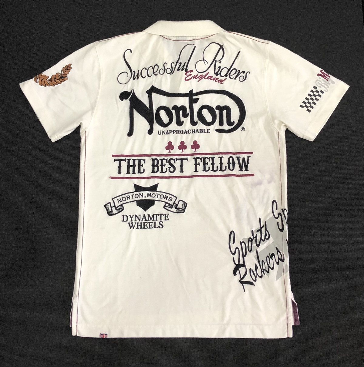 Japanese Brand Norton Spell Out Embroidered Logo T shirt Size US L / EU 52-54 / 3 - 1 Thumbnail