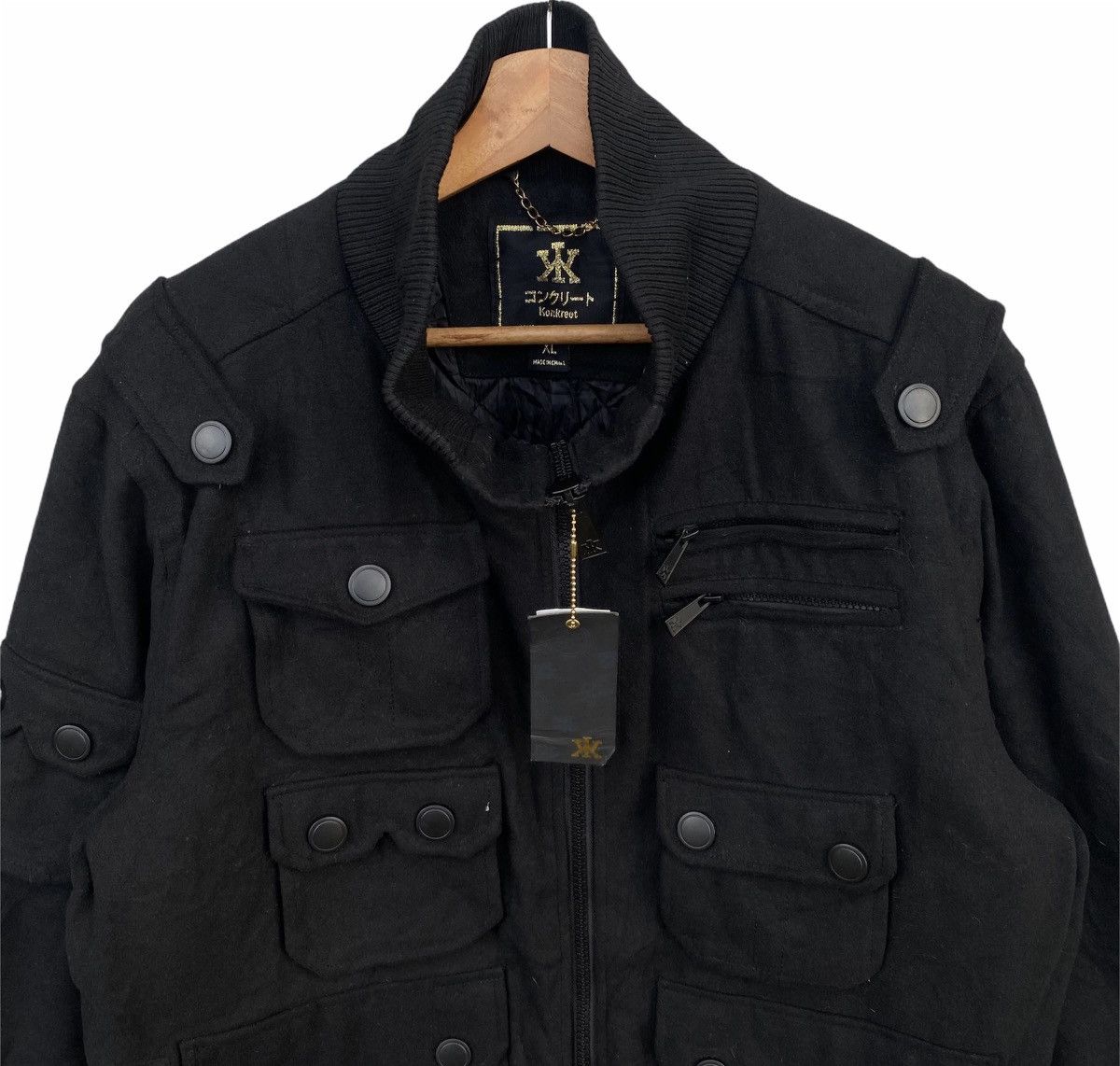 If Six Was Nine NWT Konkreet Tactical Utility Multipocket Wool Jacket Size US L / EU 52-54 / 3 - 2 Thumbnail