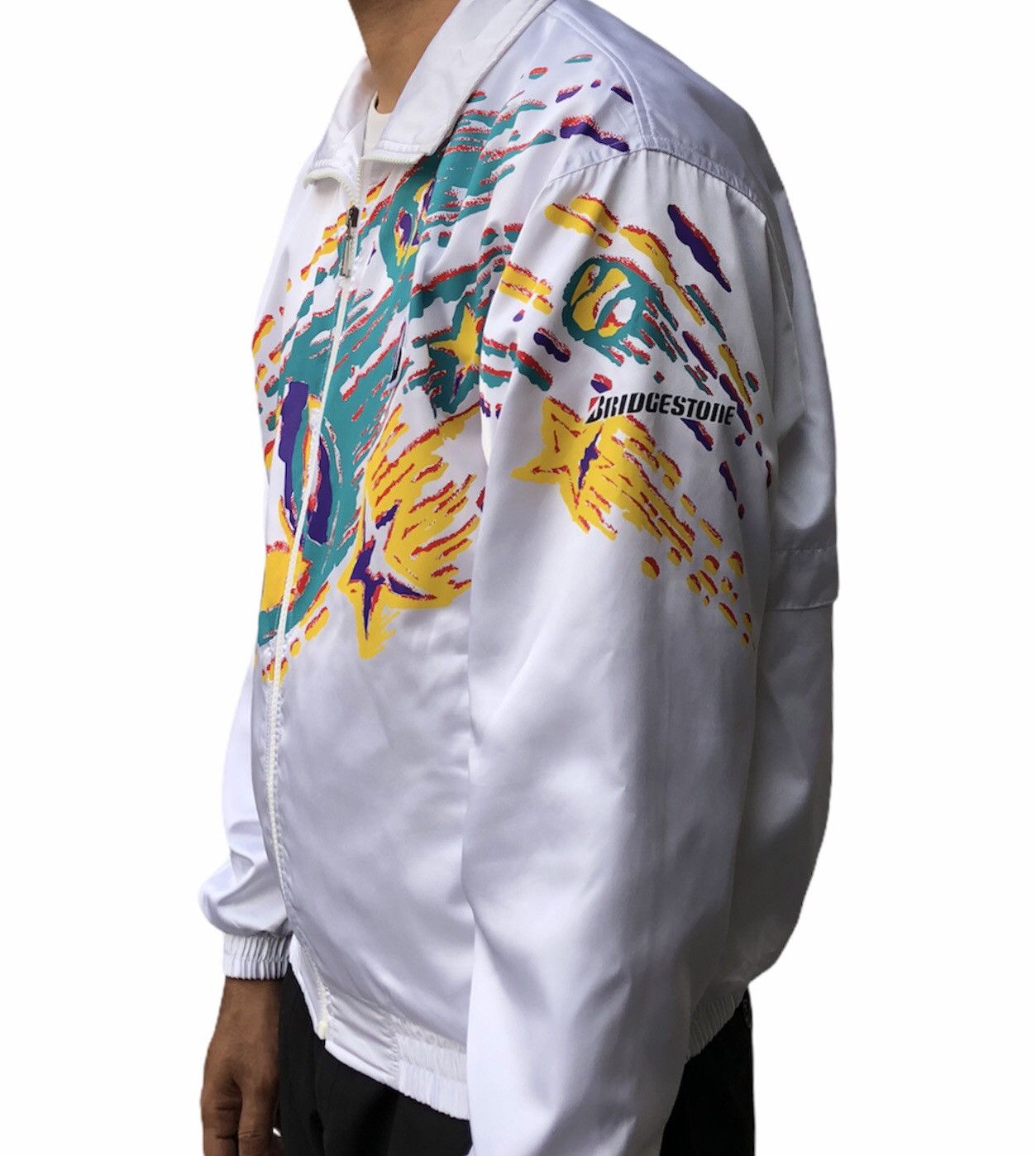 Vintage Vintage Bridgestone Sports satin bomber jacket Size US L / EU 52-54 / 3 - 9 Thumbnail