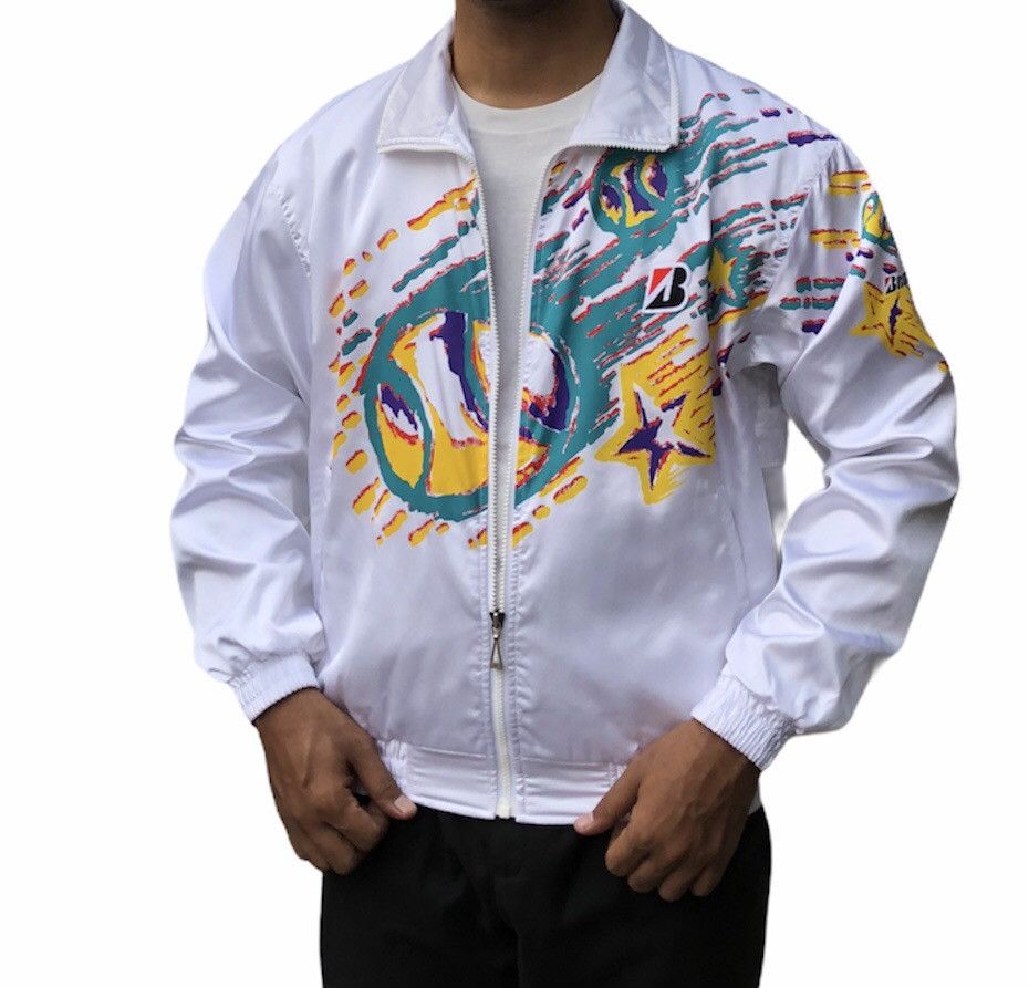 Vintage Vintage Bridgestone Sports satin bomber jacket Size US L / EU 52-54 / 3 - 3 Thumbnail