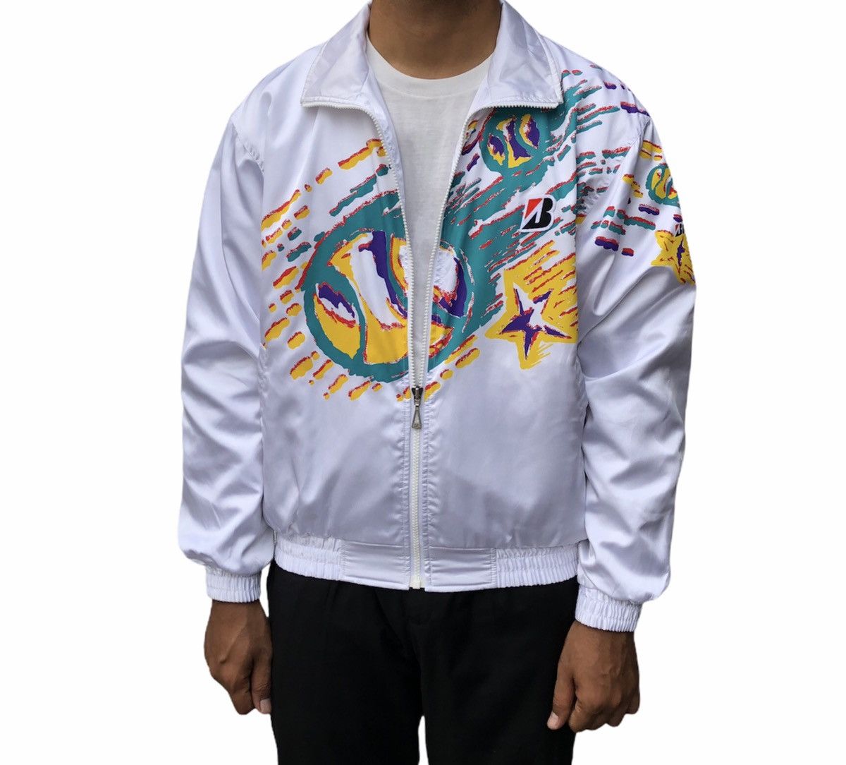 Vintage Vintage Bridgestone Sports satin bomber jacket Size US L / EU 52-54 / 3 - 1 Thumbnail