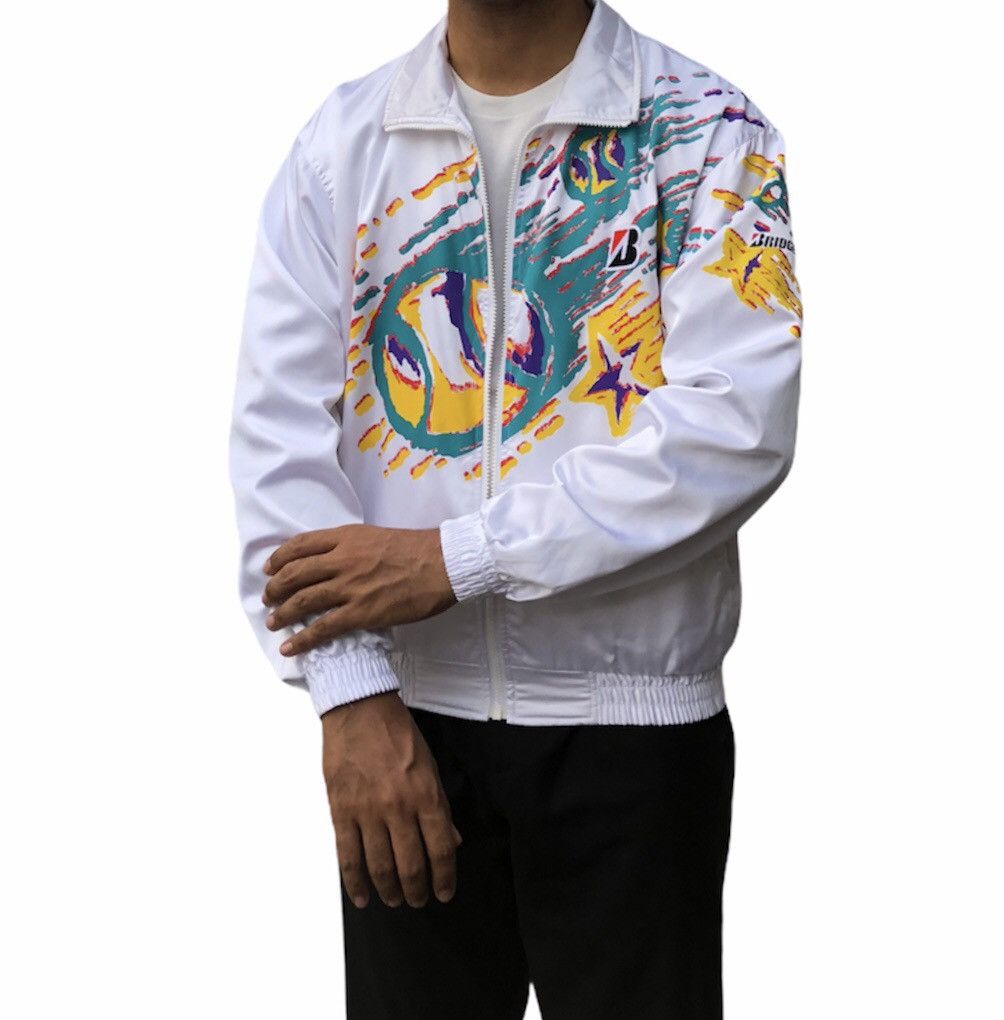 Vintage Vintage Bridgestone Sports satin bomber jacket Size US L / EU 52-54 / 3 - 4 Thumbnail