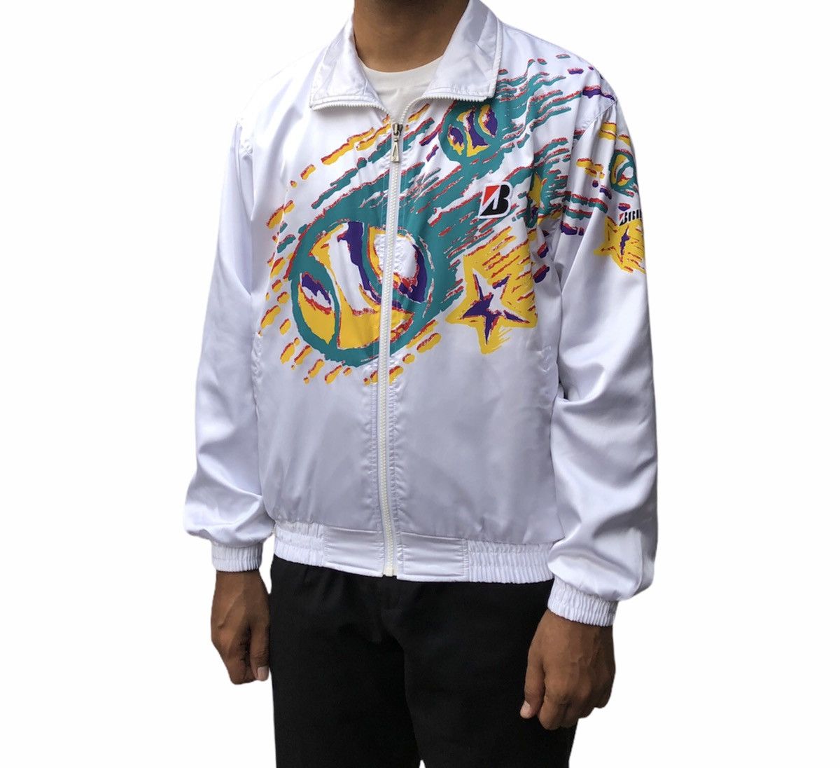 Vintage Vintage Bridgestone Sports satin bomber jacket Size US L / EU 52-54 / 3 - 6 Thumbnail