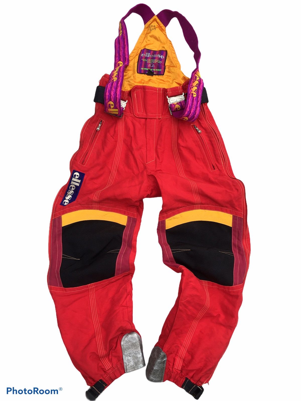 image of Vintage Ellesse By Goldwin Overall/jumpsuits Ski Wear in Red, Men's (Size 30)