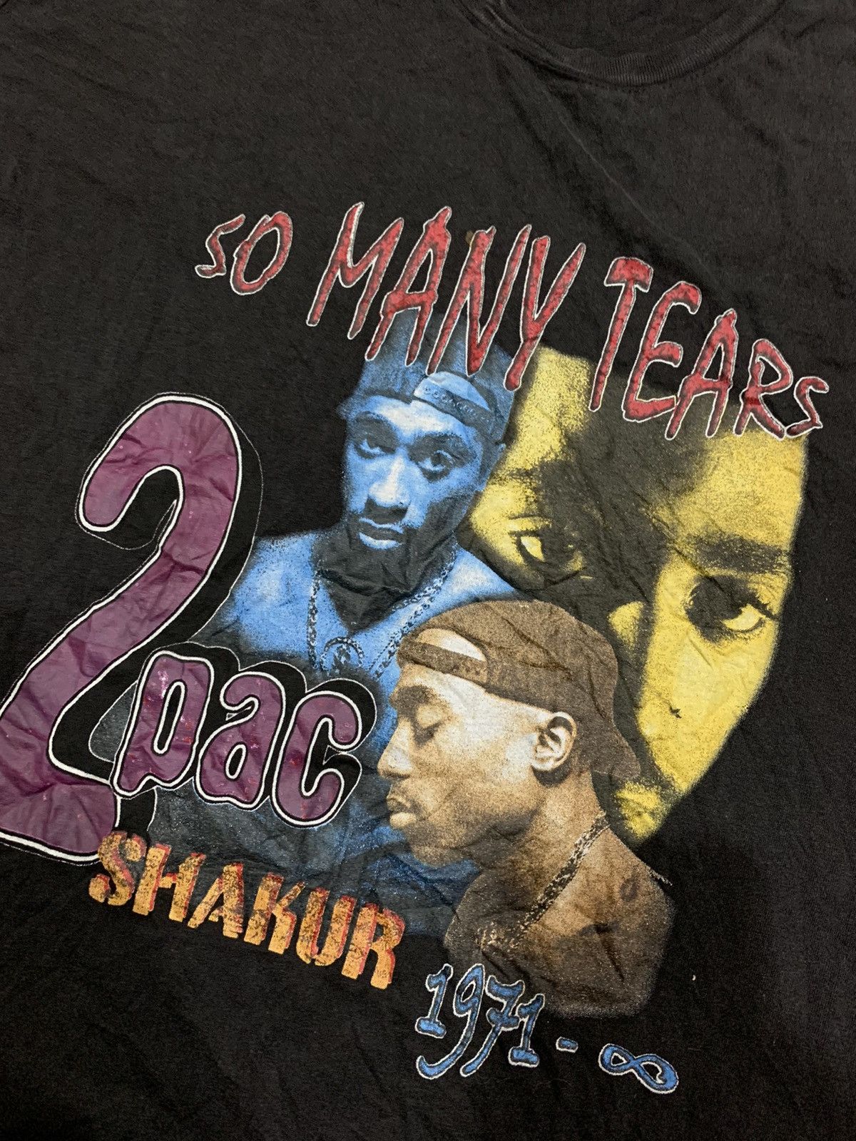 Rap Tees 2pac Tupac Shakur So Many Tears Rap Tshirt Size US L / EU 52-54 / 3 - 2 Thumbnail