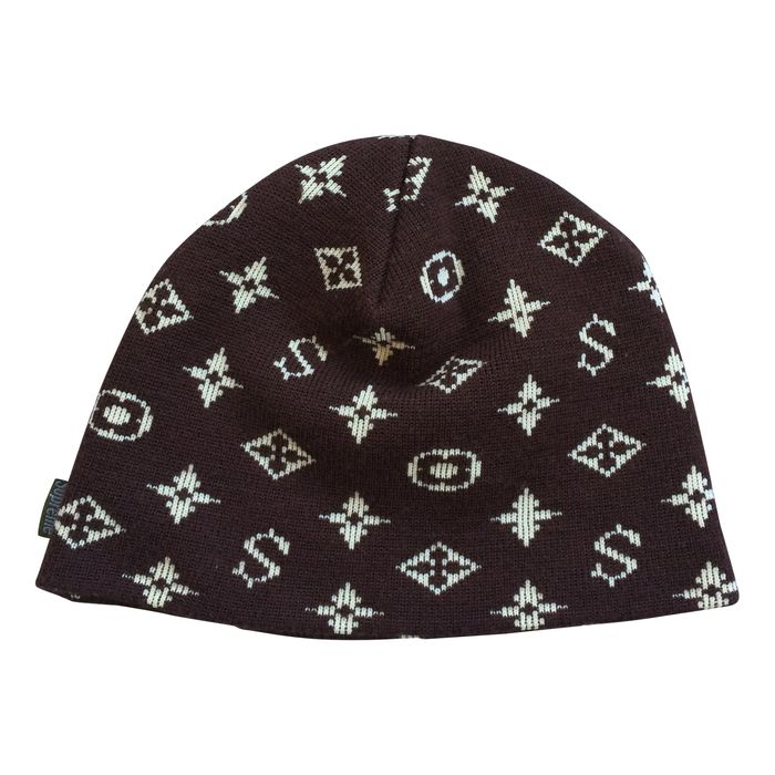 Supreme 2000 Supreme Louis Vuitton Inspired Monogram Beanie, Grailed in  2023