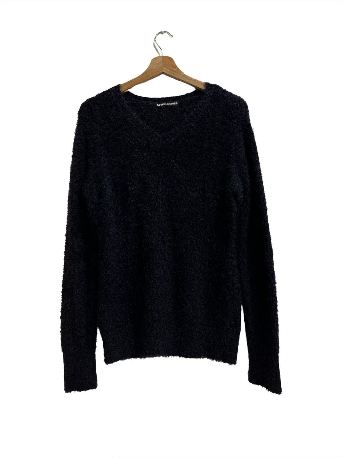 image of 20471120 x 5351 Pour Les Hommes Japanesebrand 5351 Pour Les Hommes Mohair Sweater in Black (Size Sm