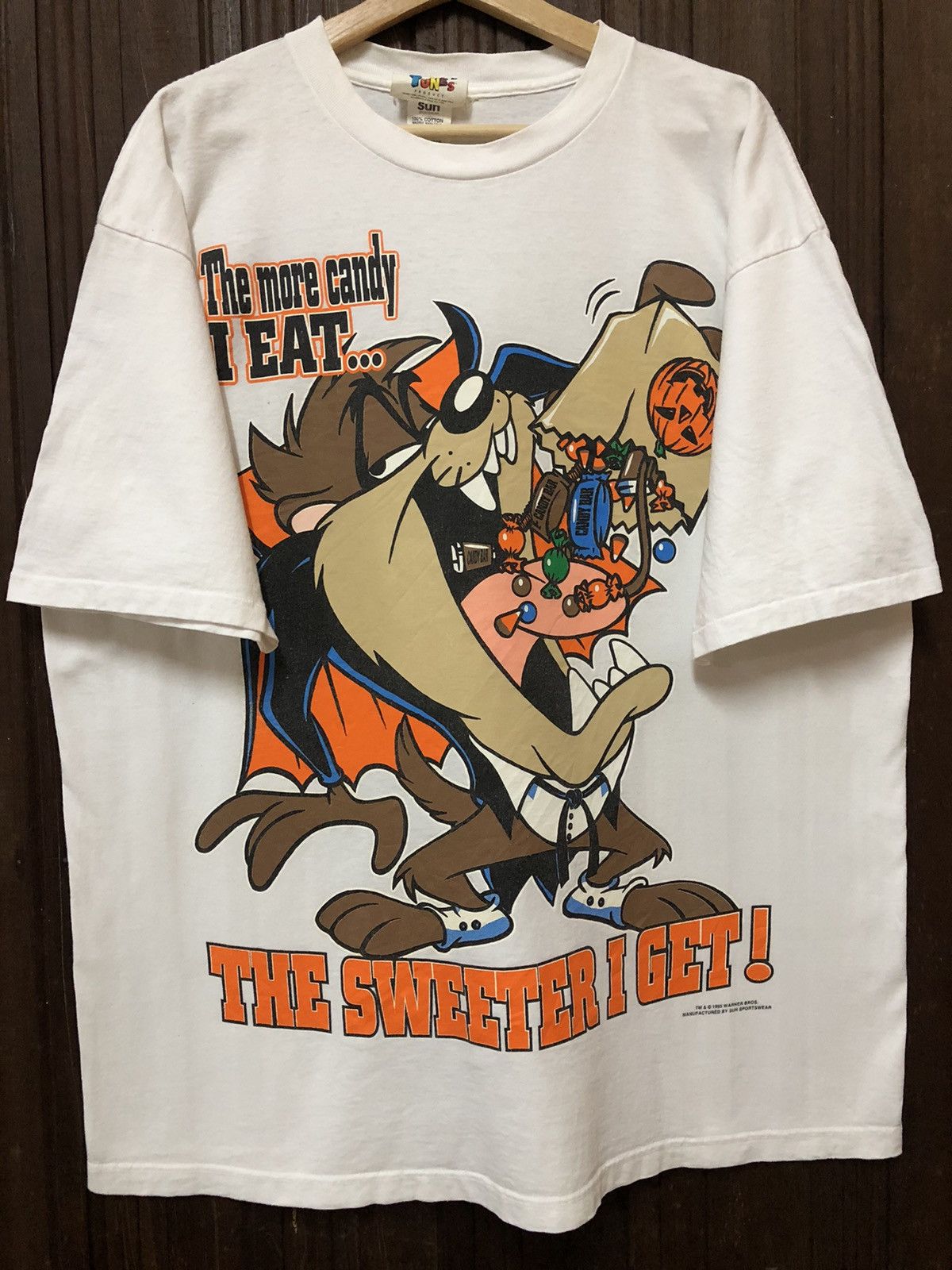 Vintage × Warner Bros Vintage Tazmania Looney Tunes Megaprint 1995 Nice Tee Shirt Size US XL / EU 56 / 4 - 1 Thumbnail
