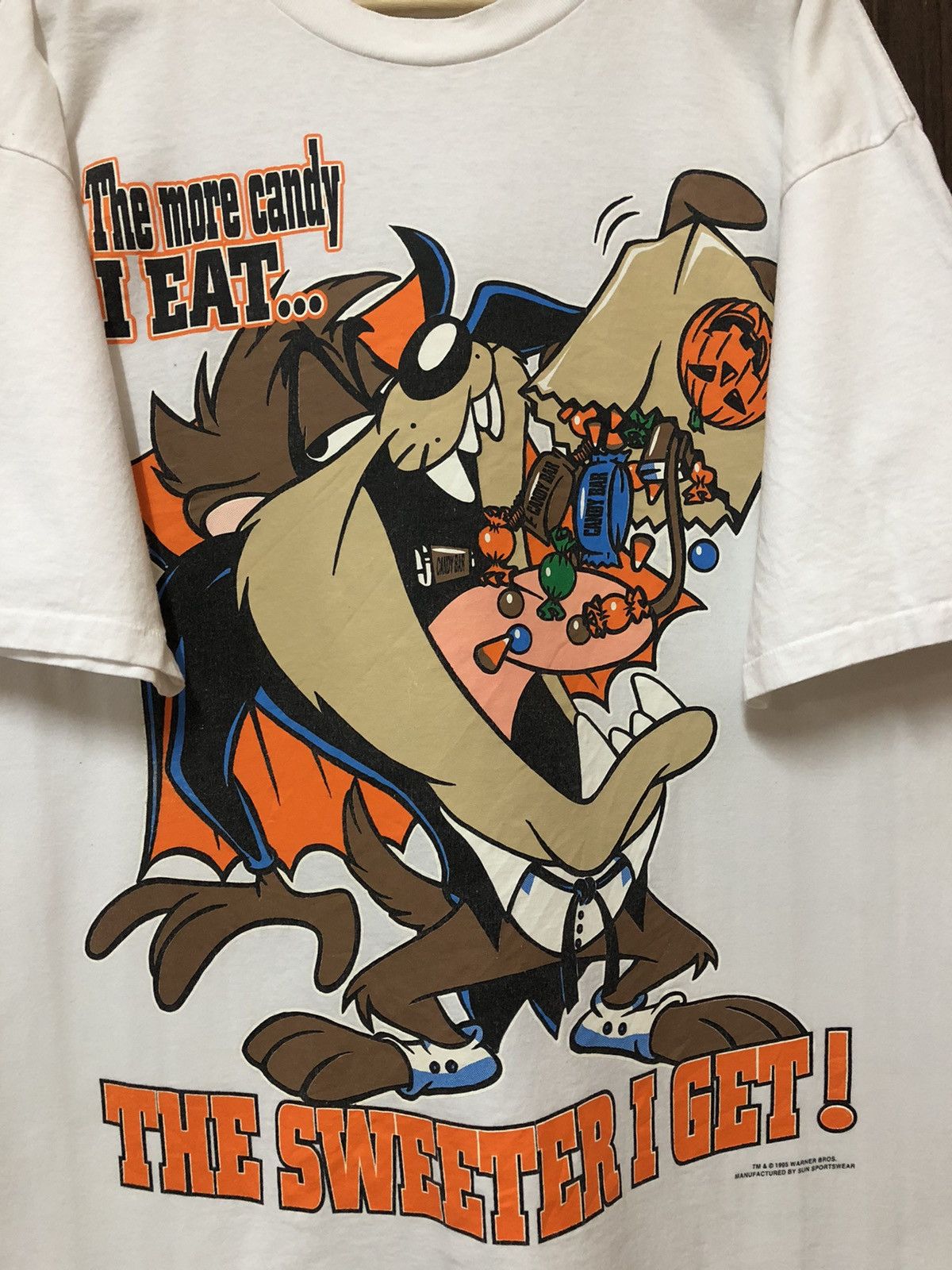 Vintage × Warner Bros Vintage Tazmania Looney Tunes Megaprint 1995 Nice Tee Shirt Size US XL / EU 56 / 4 - 2 Thumbnail
