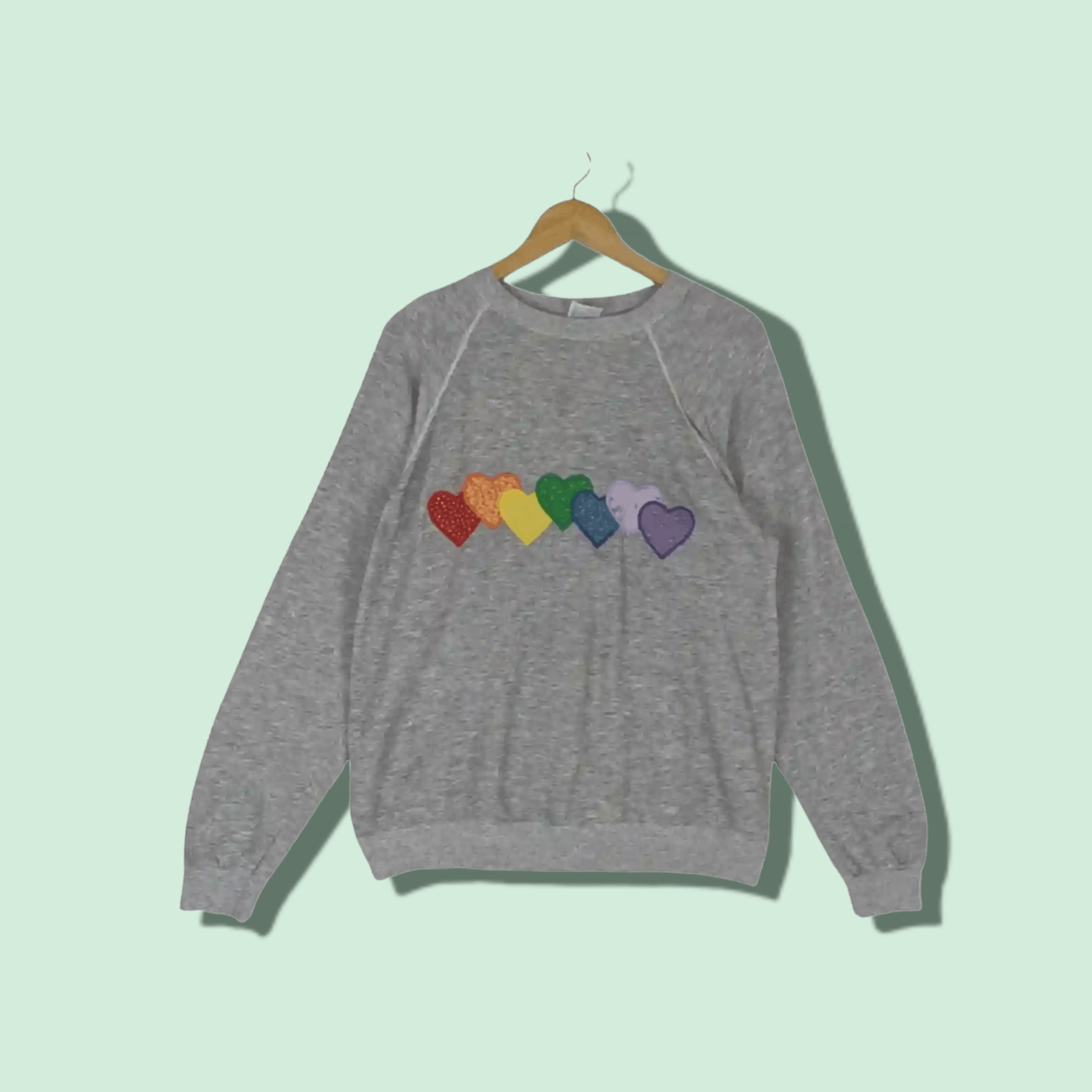 Hanes Vintage 80's HANES Love Custom Jumper Sweatshirt Size US M / EU 48-50 / 2 - 1 Thumbnail