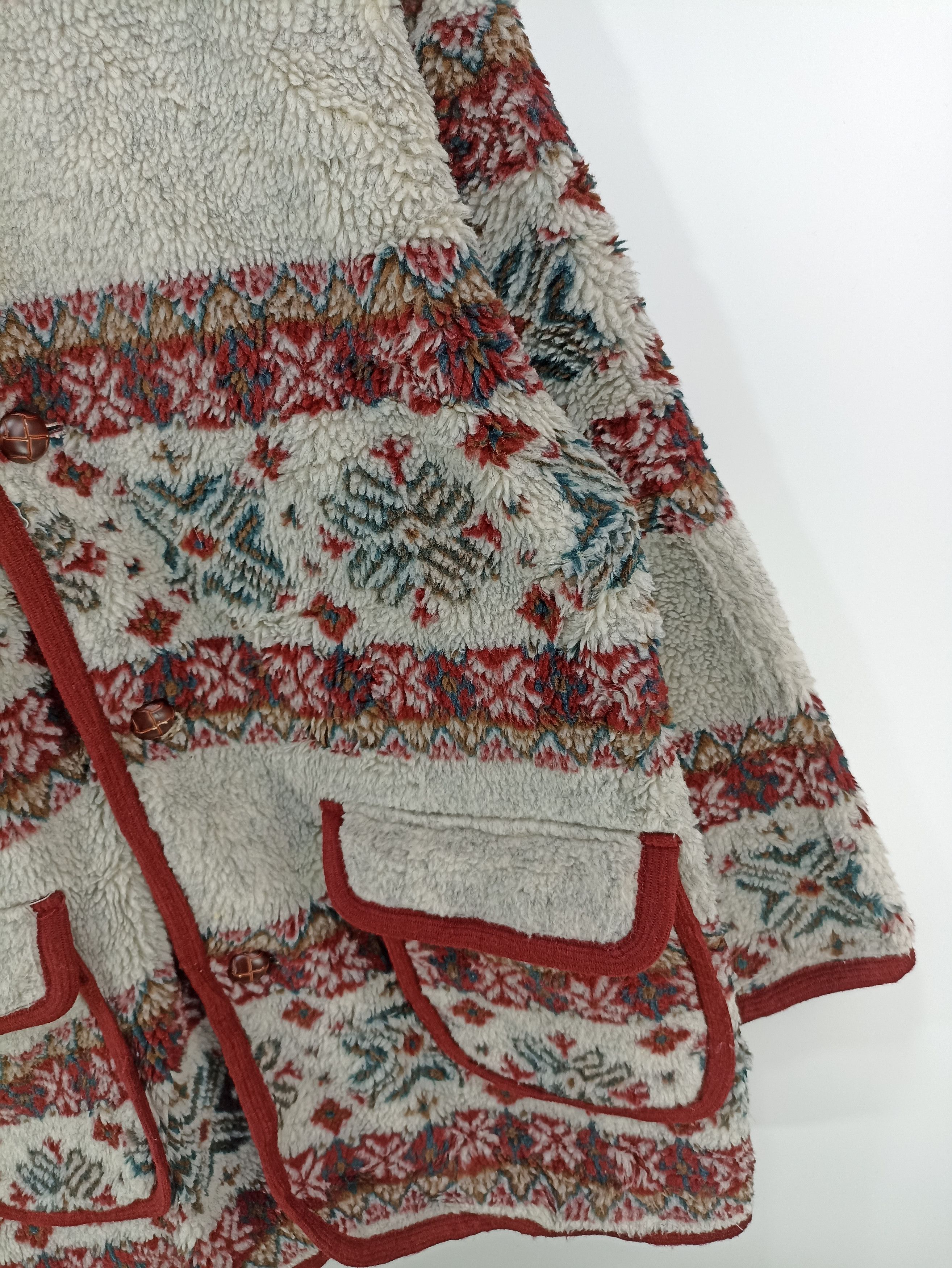 Japanese Brand × Vintage Vintage Ra Messes Sherpa Fleece Printed Jacket Size US M / EU 48-50 / 2 - 2 Thumbnail