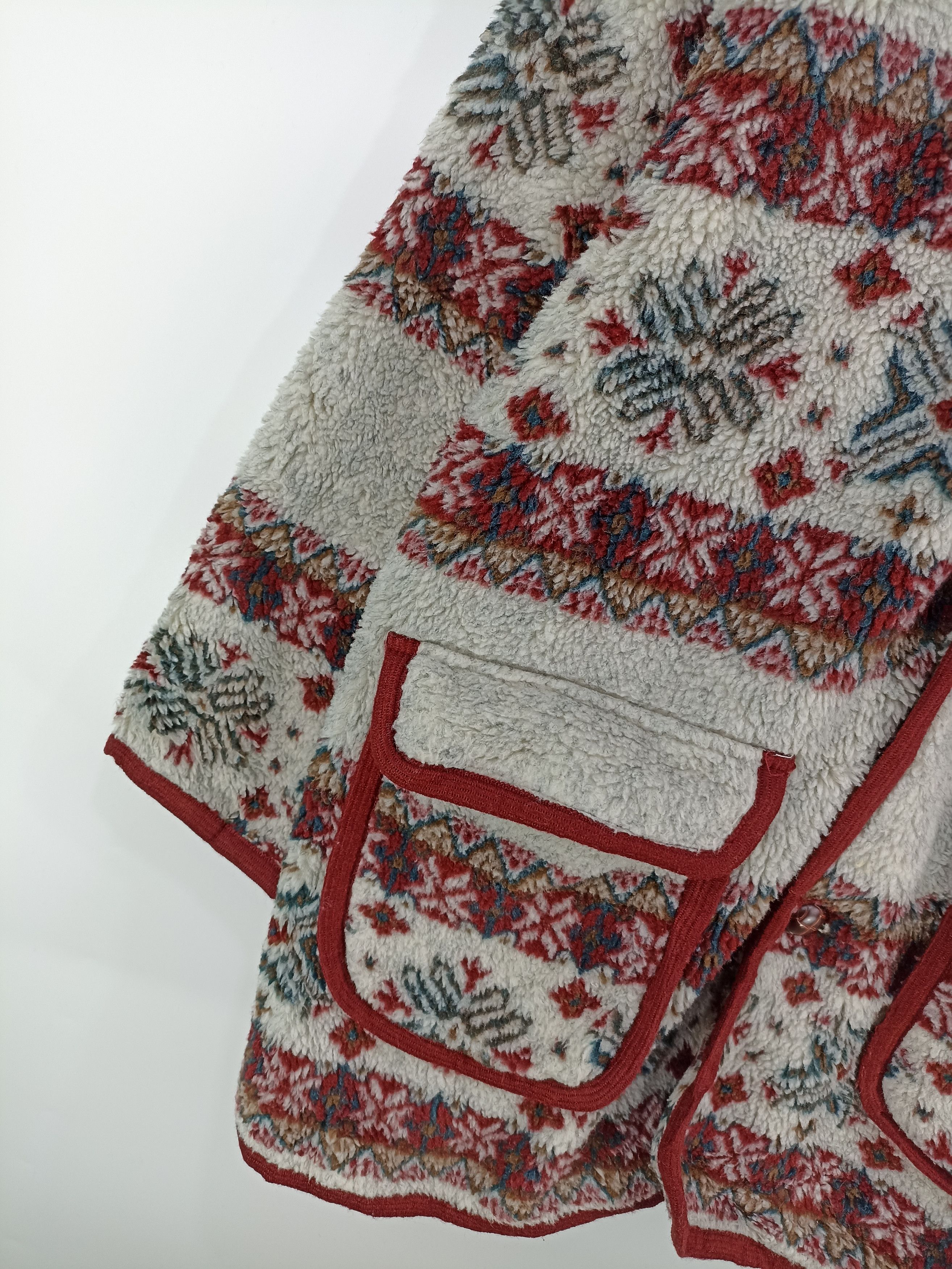 Japanese Brand × Vintage Vintage Ra Messes Sherpa Fleece Printed Jacket Size US M / EU 48-50 / 2 - 3 Thumbnail