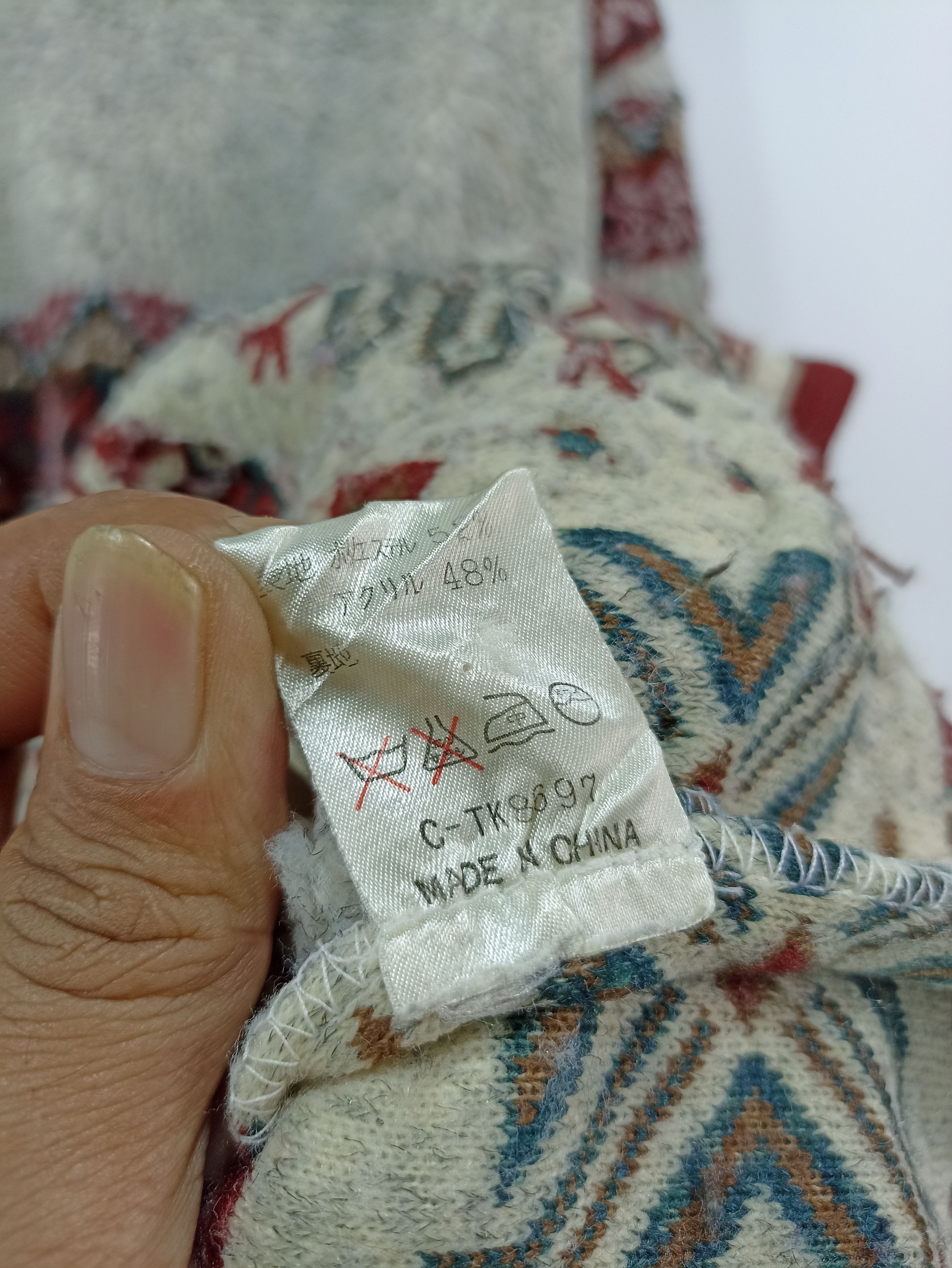 Japanese Brand × Vintage Vintage Ra Messes Sherpa Fleece Printed Jacket Size US M / EU 48-50 / 2 - 7 Thumbnail