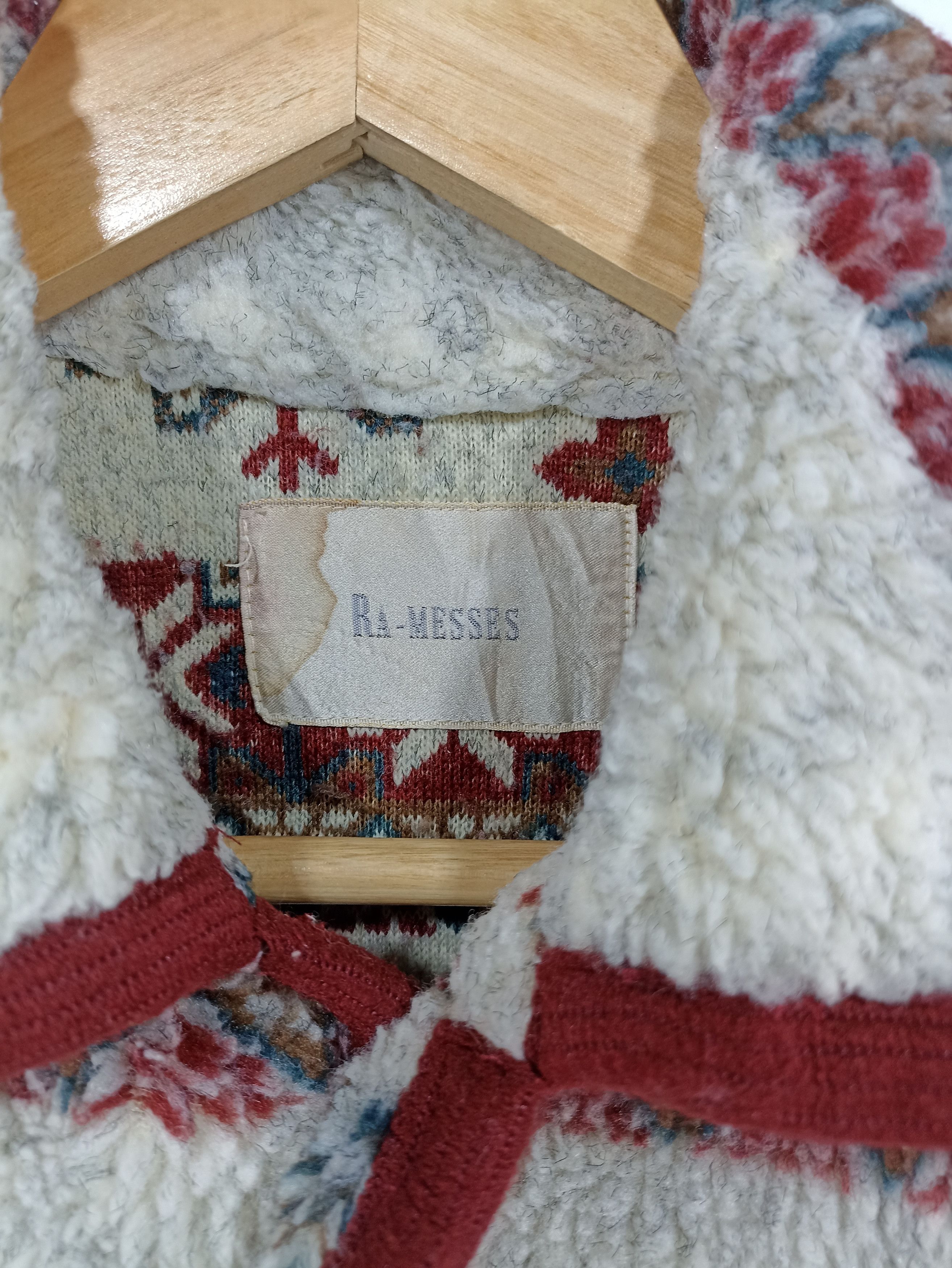 Japanese Brand × Vintage Vintage Ra Messes Sherpa Fleece Printed Jacket Size US M / EU 48-50 / 2 - 5 Thumbnail