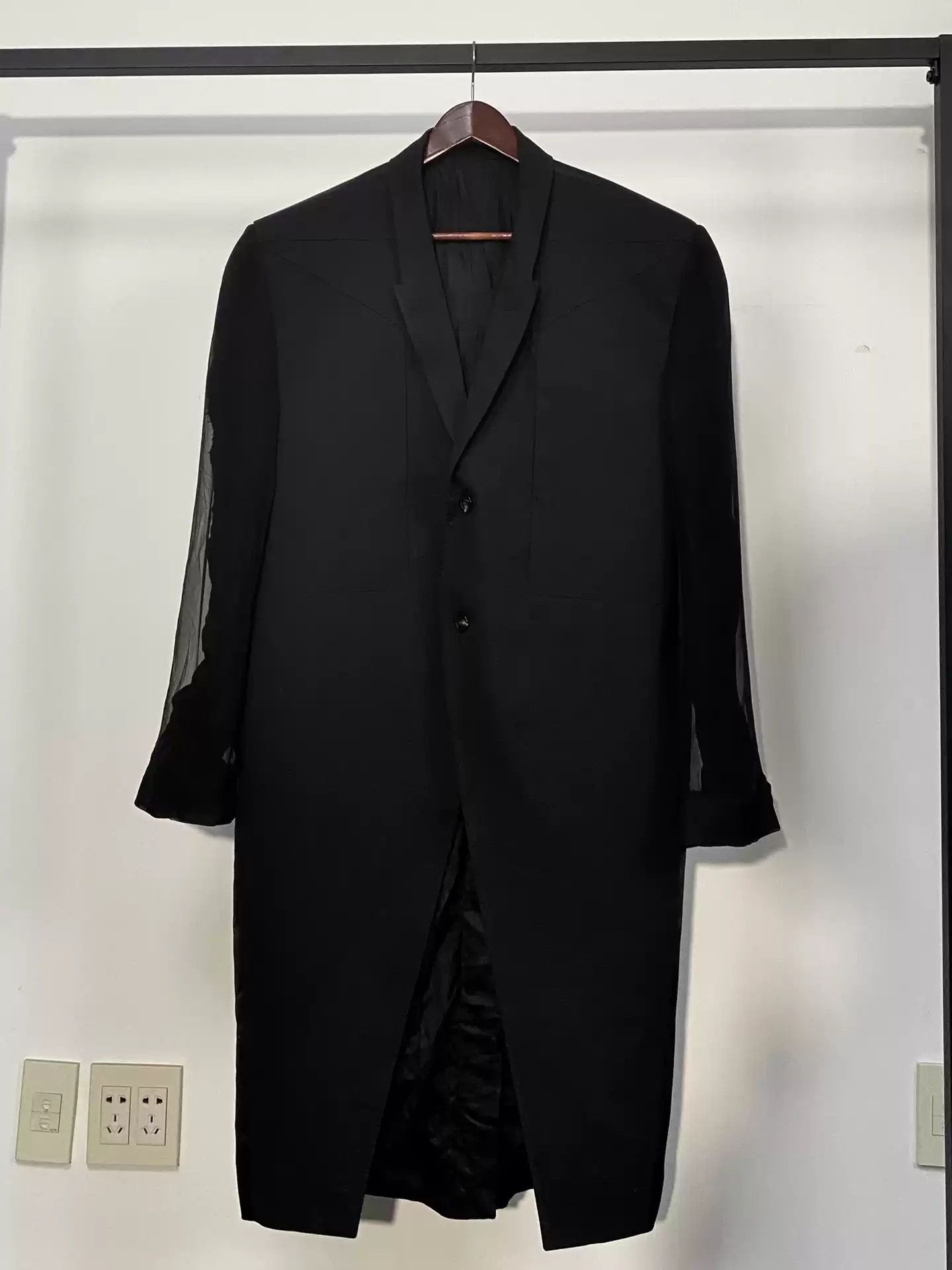 Rick Owens Rick Owens ro silk jumbo shoulder pad coat Size US M / EU 48-50 / 2 - 2 Thumbnail