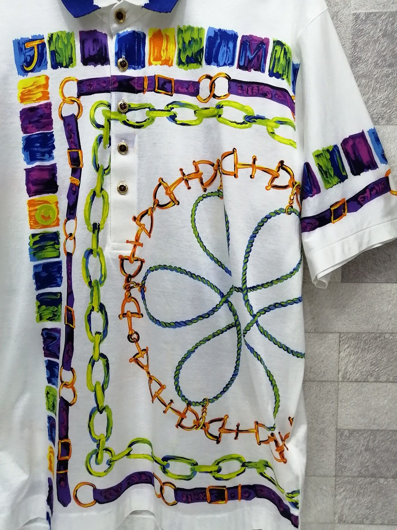 Japanese Brand Vintage 90's J`S Japan Baroque Design Polo Shirt Size US L / EU 52-54 / 3 - 2 Thumbnail
