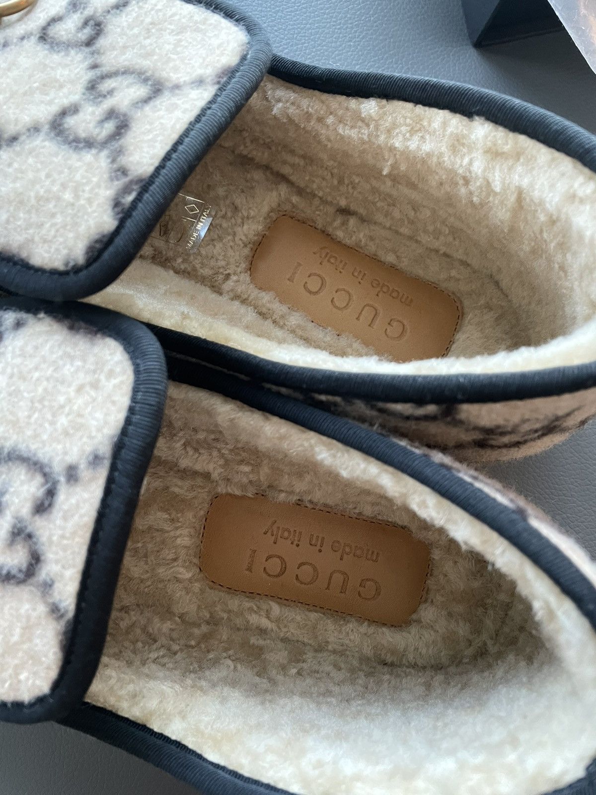 Gucci Limited Edition Rare 100% New GG Logo Shearling Loafer Shoes Size US 9.5 / EU 42-43 - 11 Thumbnail