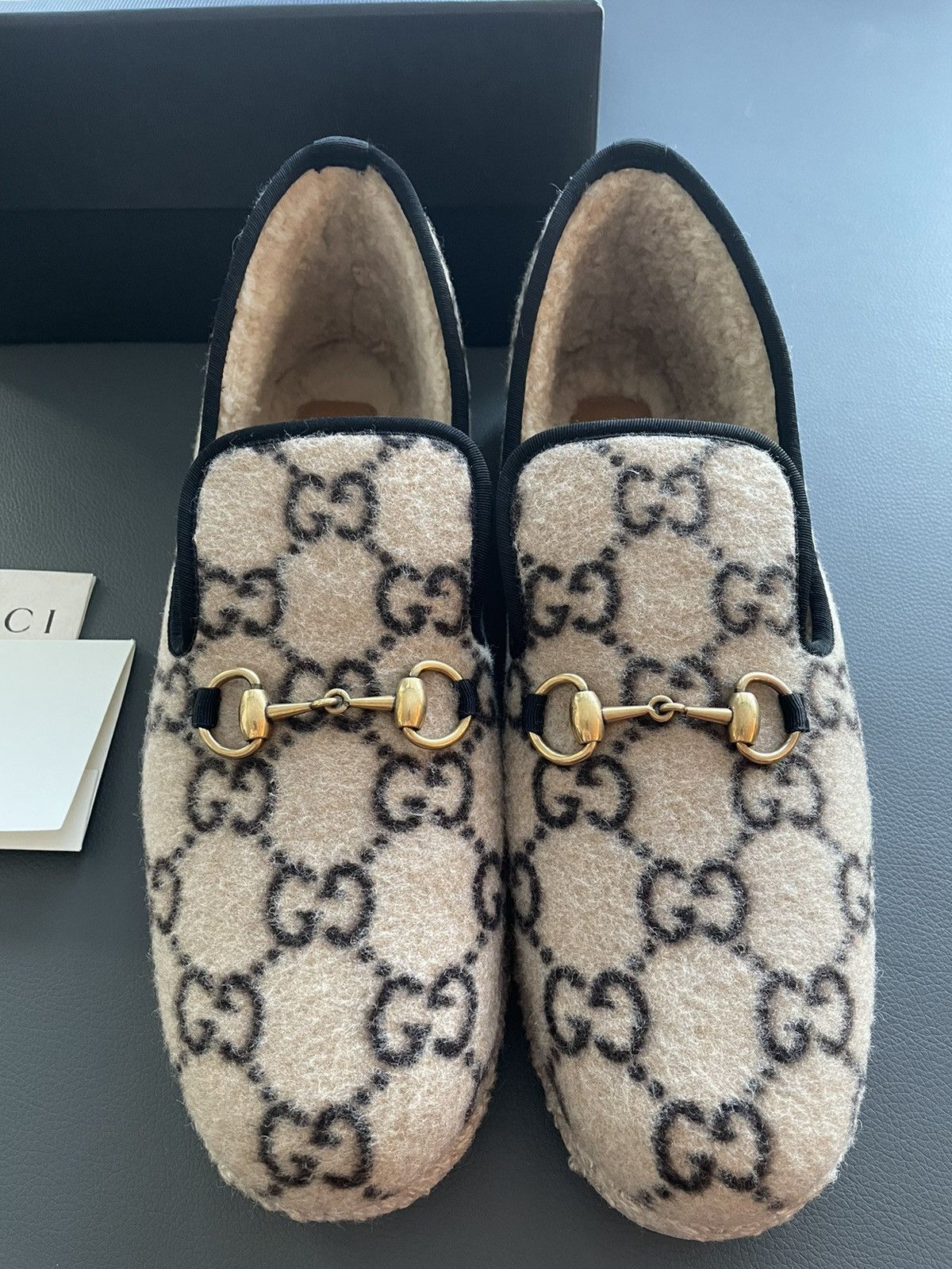Gucci Limited Edition Rare 100% New GG Logo Shearling Loafer Shoes Size US 9.5 / EU 42-43 - 22 Thumbnail