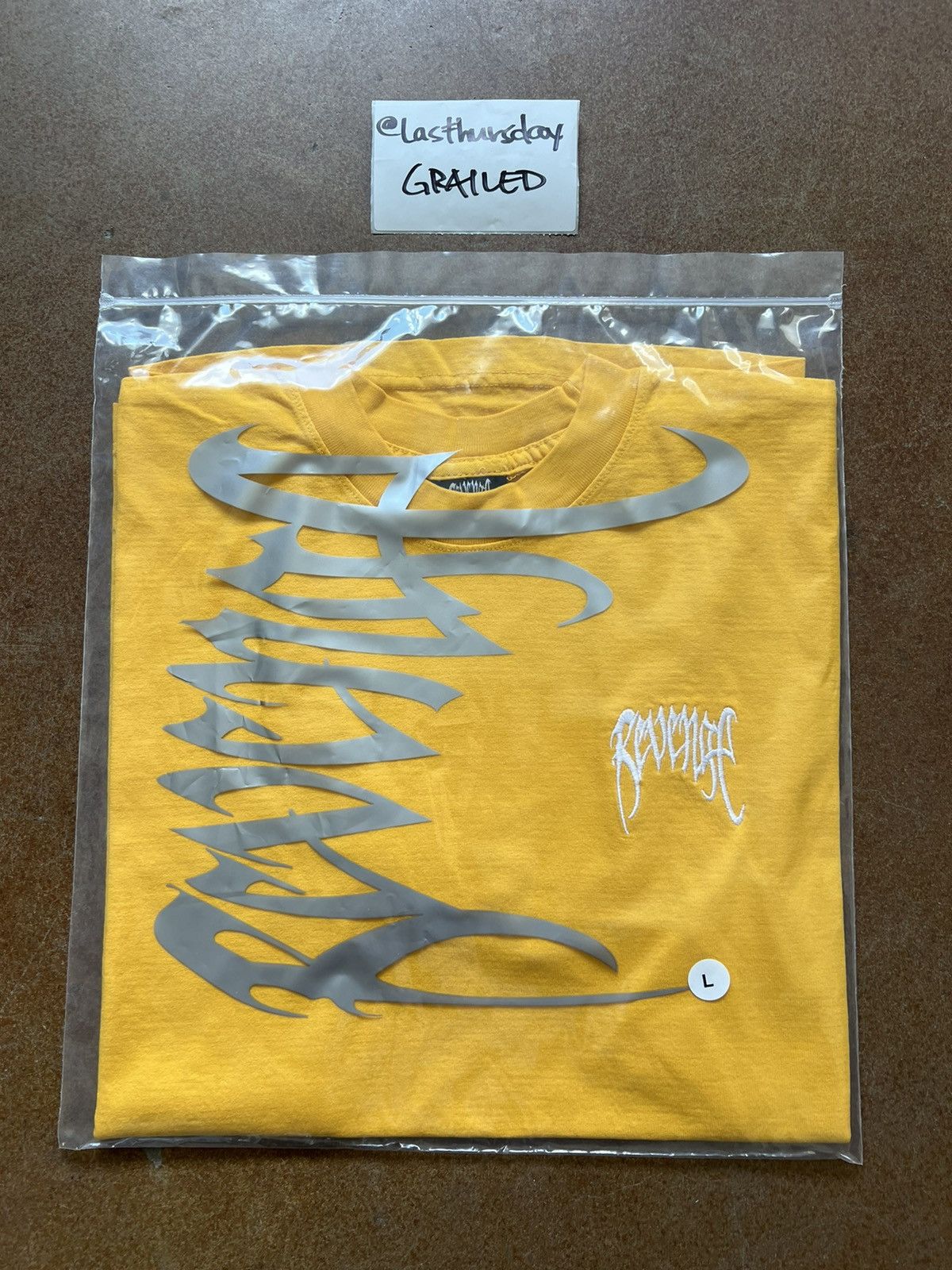 Revenge Revenge Basic Embroidered Logo Tee Yellow Large Size US L / EU 52-54 / 3 - 2 Thumbnail