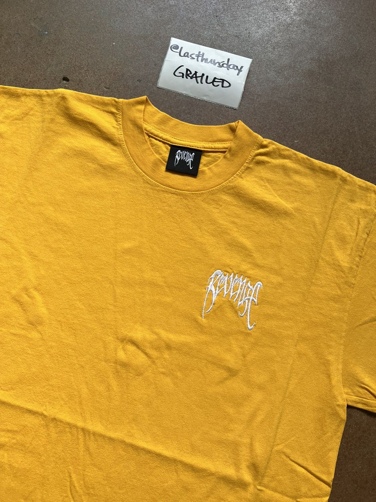 Revenge Revenge Basic Embroidered Logo Tee Yellow Large Size US L / EU 52-54 / 3 - 1 Thumbnail
