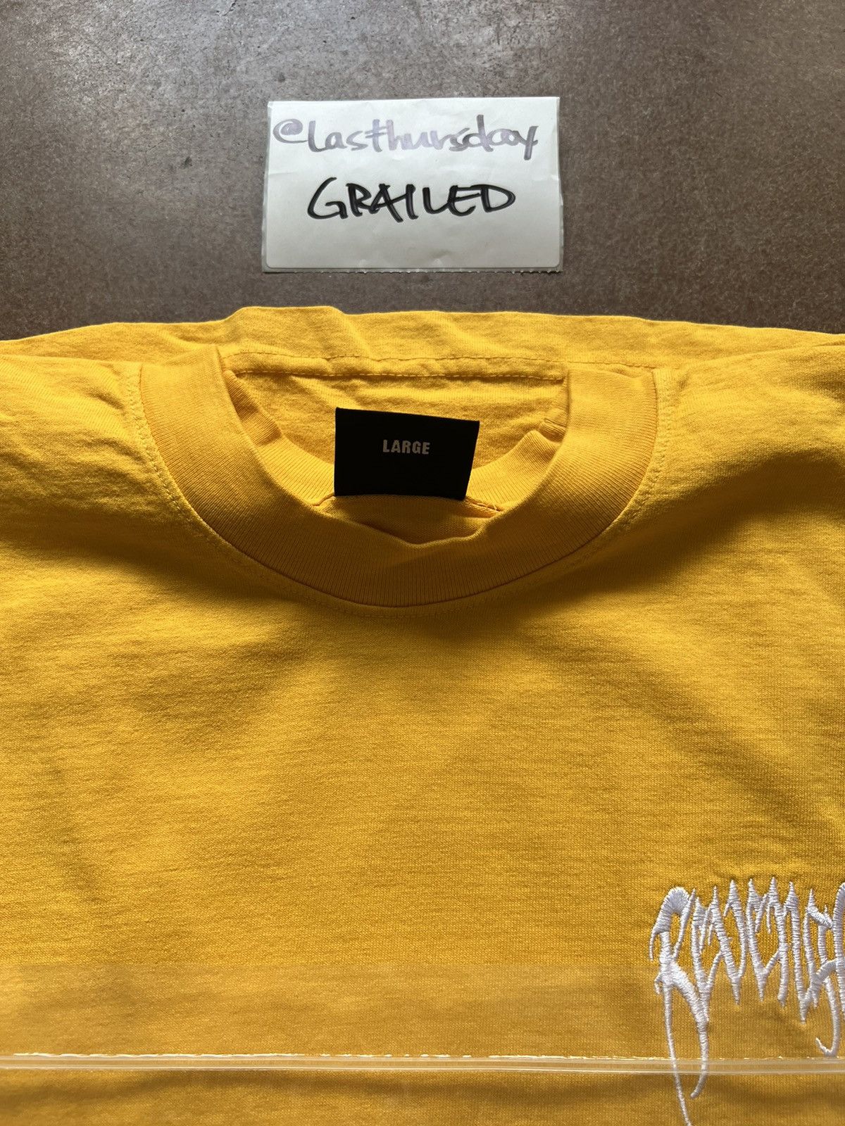 Revenge Revenge Basic Embroidered Logo Tee Yellow Large Size US L / EU 52-54 / 3 - 8 Thumbnail