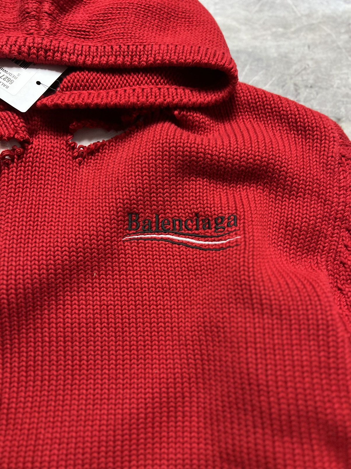 Balenciaga Balenciaga Campaign Destroyed Knitted Sweatshirt Size US L / EU 52-54 / 3 - 5 Thumbnail