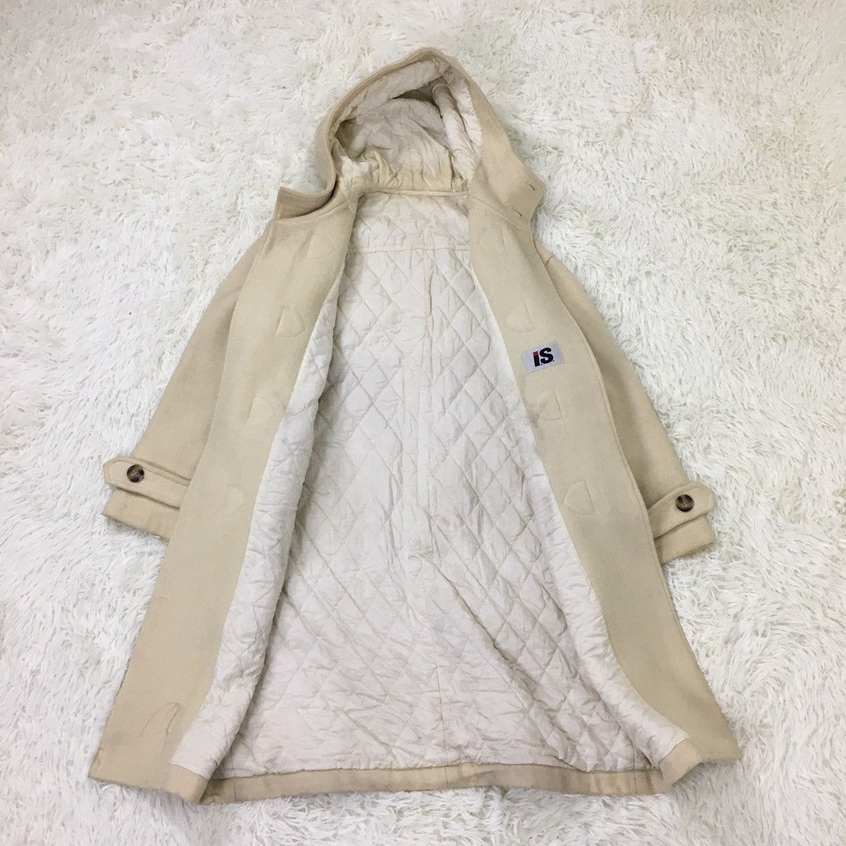 Issey Miyake I.S By Issey Miyake Cream Duffle Coat Size US M / EU 48-50 / 2 - 14 Thumbnail