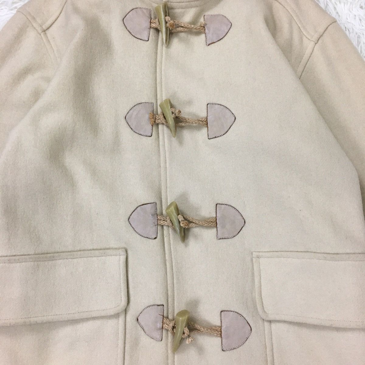 Issey Miyake I.S By Issey Miyake Cream Duffle Coat Size US M / EU 48-50 / 2 - 9 Thumbnail