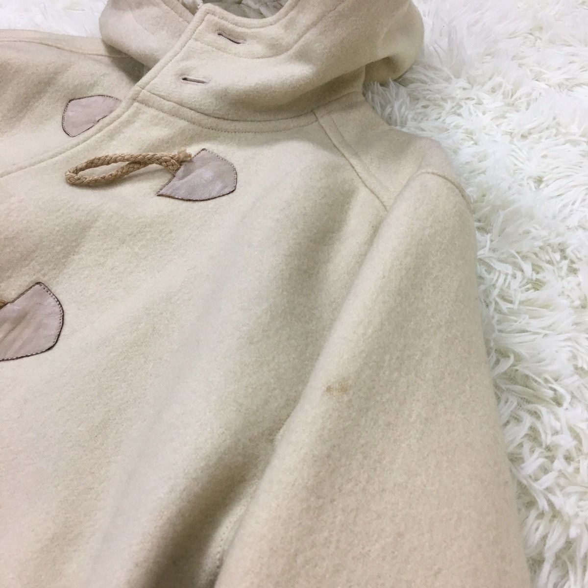 Issey Miyake I.S By Issey Miyake Cream Duffle Coat Size US M / EU 48-50 / 2 - 13 Thumbnail