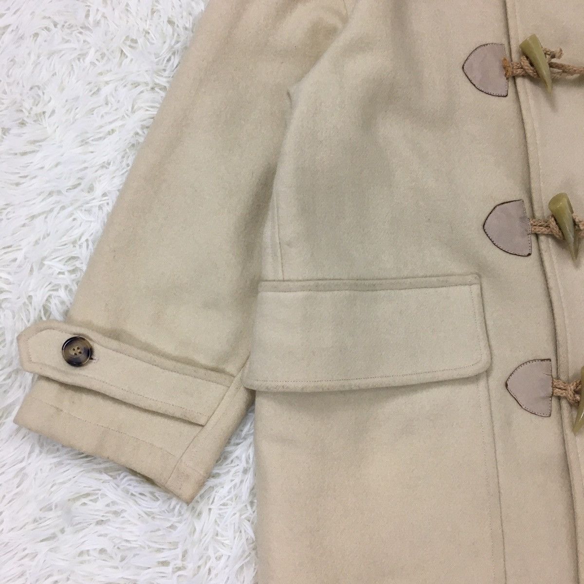 Issey Miyake I.S By Issey Miyake Cream Duffle Coat Size US M / EU 48-50 / 2 - 5 Thumbnail