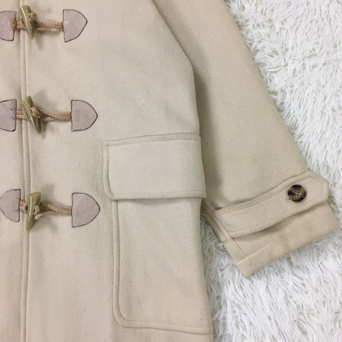 Issey Miyake I.S By Issey Miyake Cream Duffle Coat Size US M / EU 48-50 / 2 - 4 Thumbnail